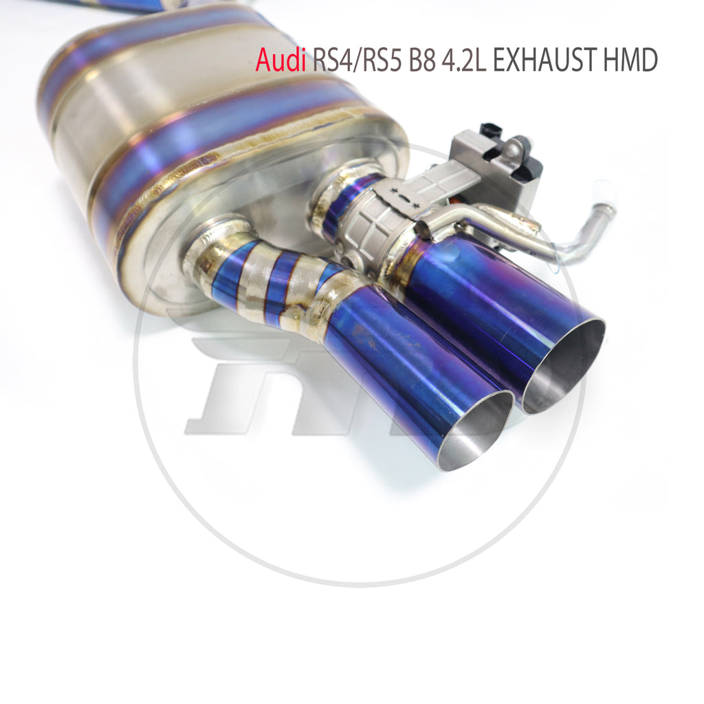 Audi RS5 RS4 B8 4.2l Catback Heat‑Blued Titanium Valved Sport Exhaust System