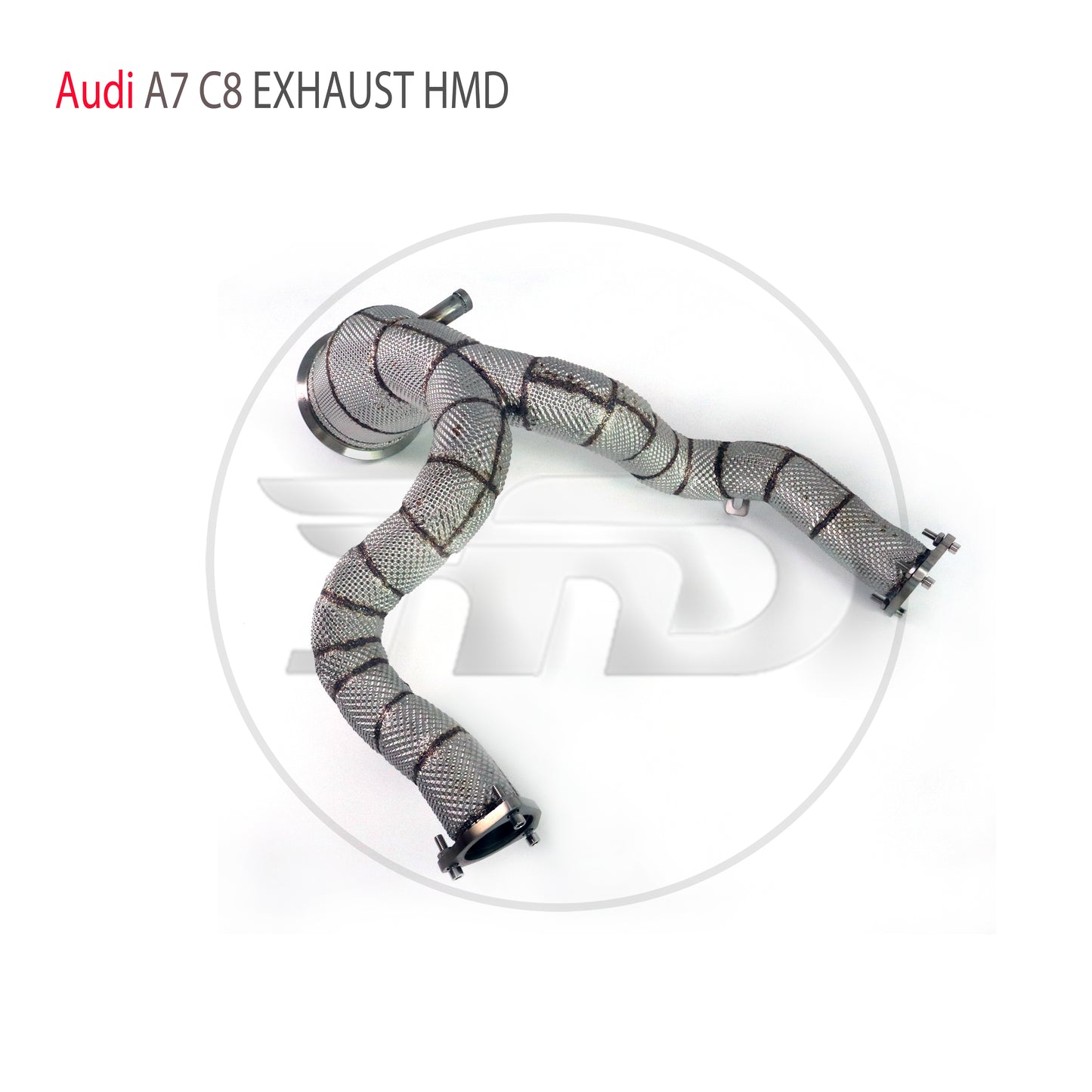 Car Performance Accessories With Catalytic Header For Audi A6 A7 C8 3.0T Exhaust System High Flow Downpipe