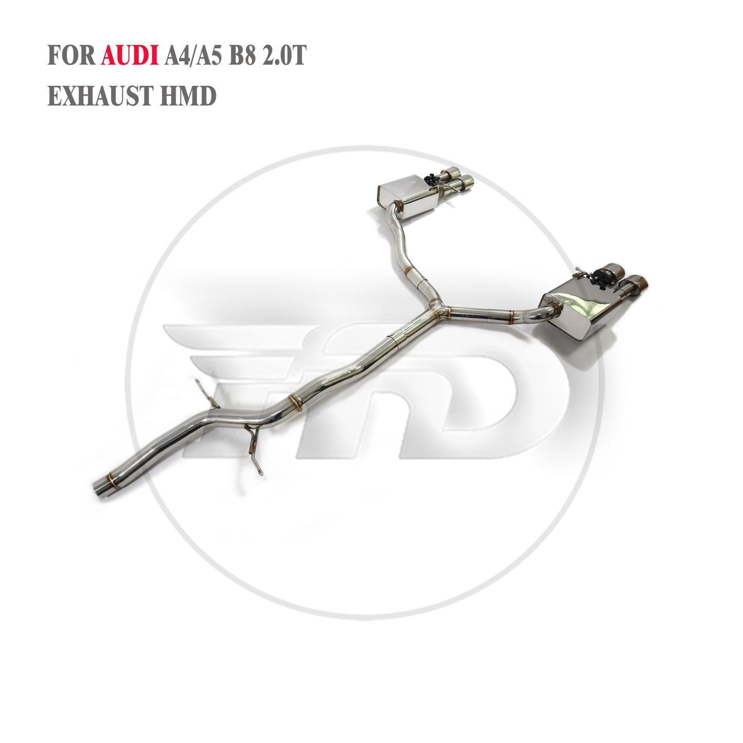 Auto Performance Stainless Steel Catback for Audi A4 A5 B8 Electronic Valve Muffler Tuning Exhaust ss304 System