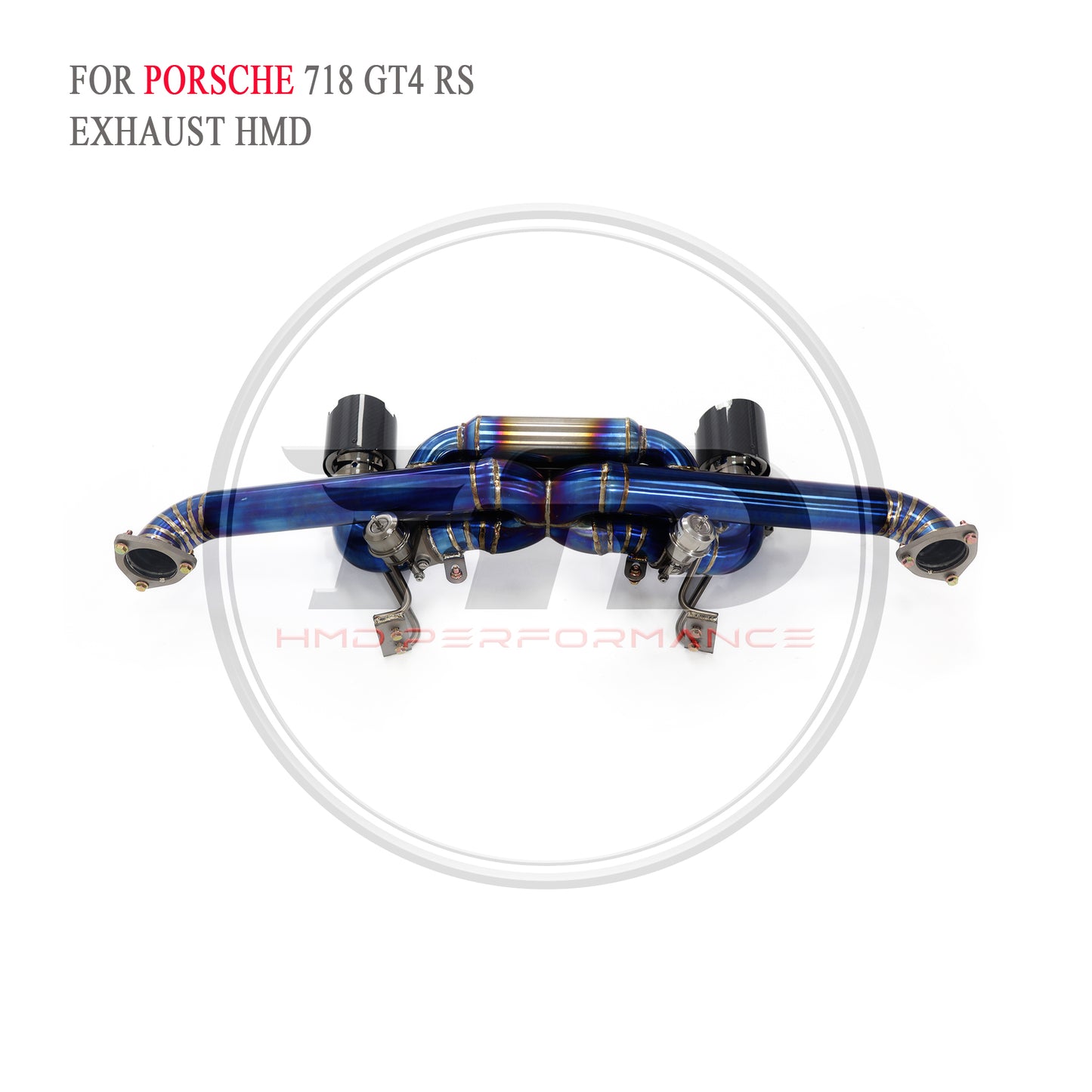 Auto Performance Parts Titanium Exhaust System Catback For Porsche 718 Cayman GT4 RS 2022+ 4.0T With Muffler Valves High Performance Exhaust Pipes