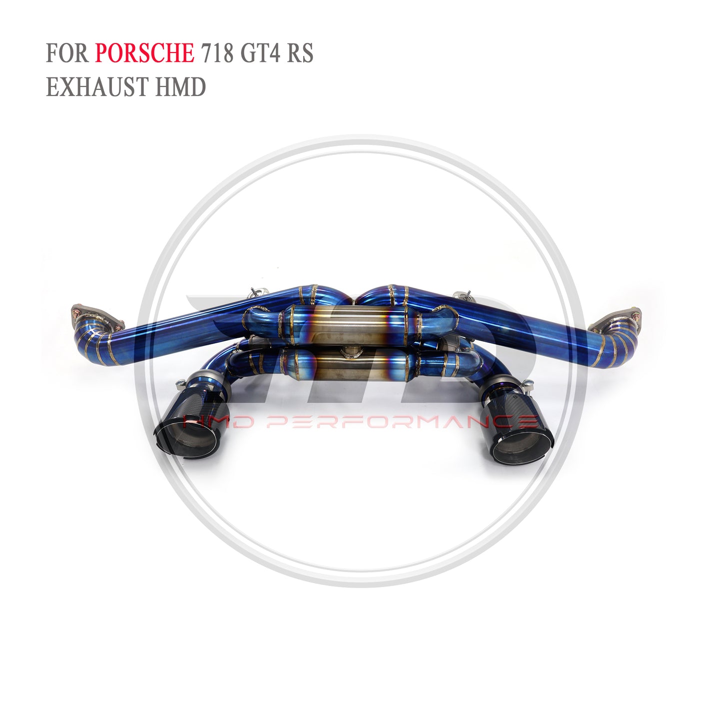 Auto Performance Parts Titanium Exhaust System Catback For Porsche 718 Cayman GT4 RS 2022+ 4.0T With Muffler Valves High Performance Exhaust Pipes