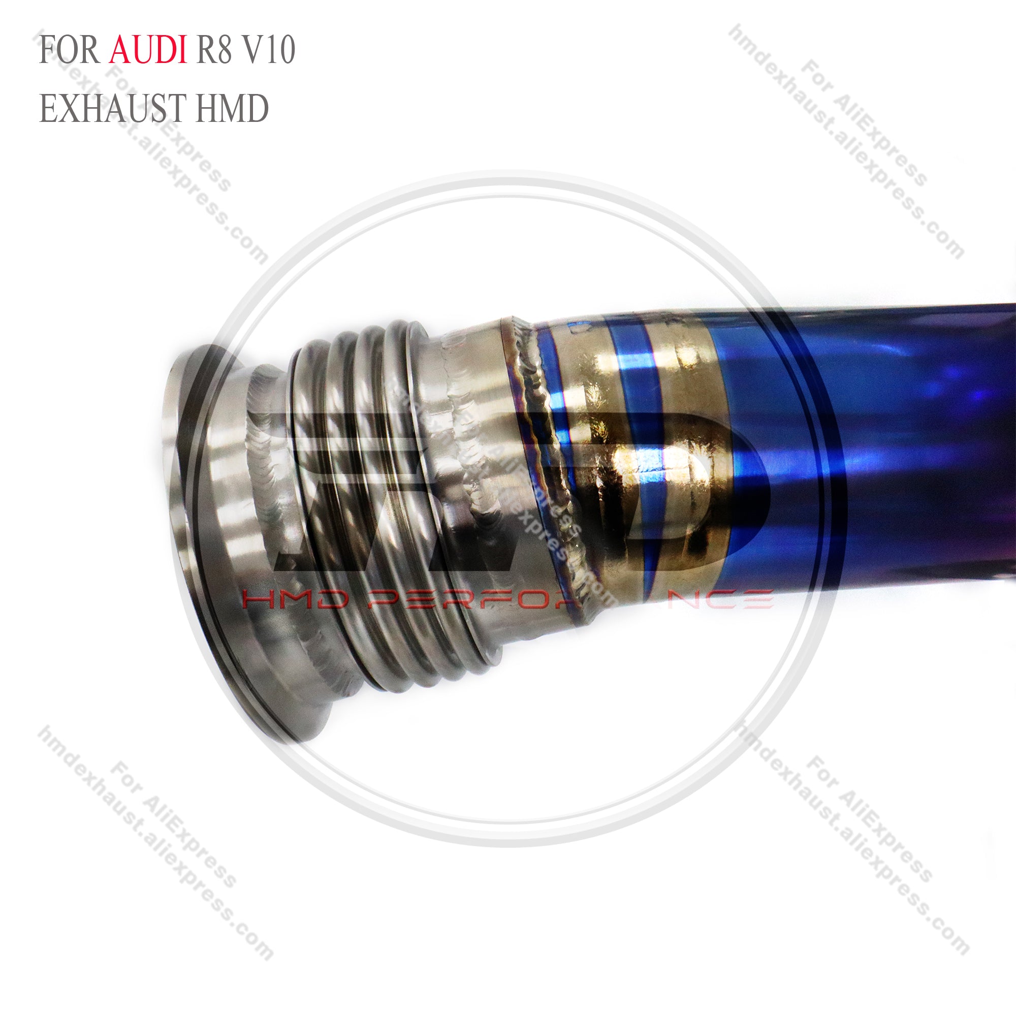 Audi R8 V10 Straight Catback with X pipe Titanium Racing Grade Exhaust System