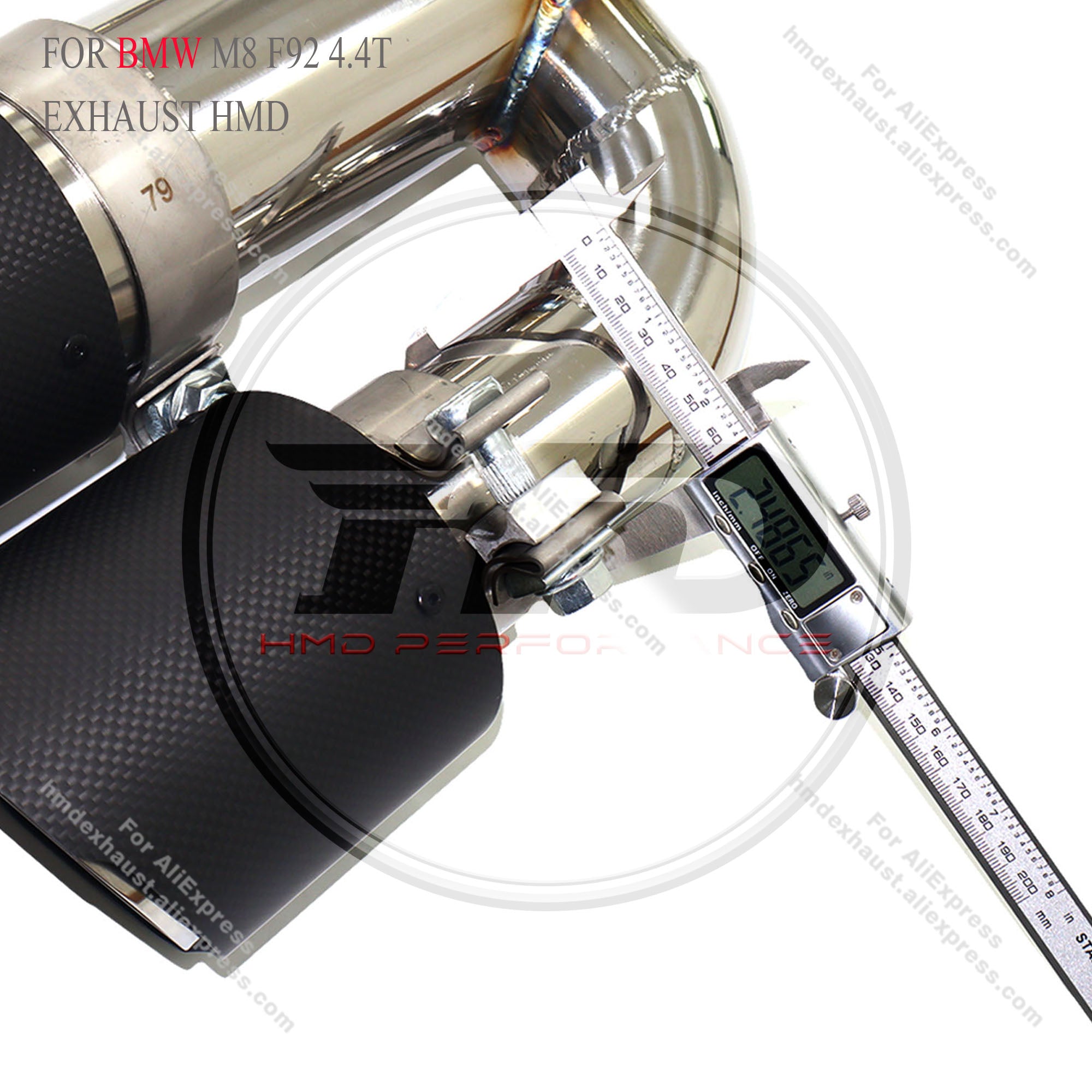 BMW M8 F92 4.4T Straight Catback SUS304 High Flow Exhaust System