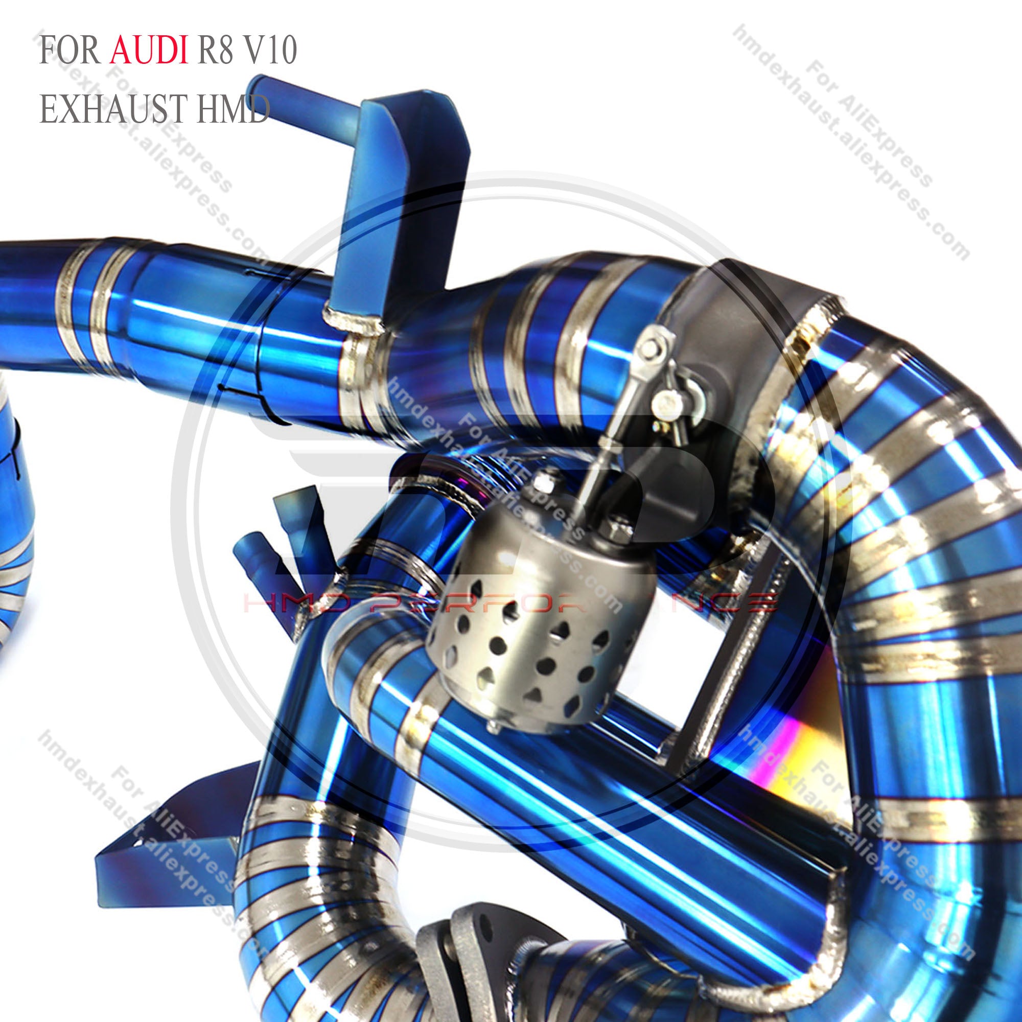 Audi R8 V10 Catback For OPF‑Equipped models Titanium Valved Sport Exhaust System Dual‑side single outlet