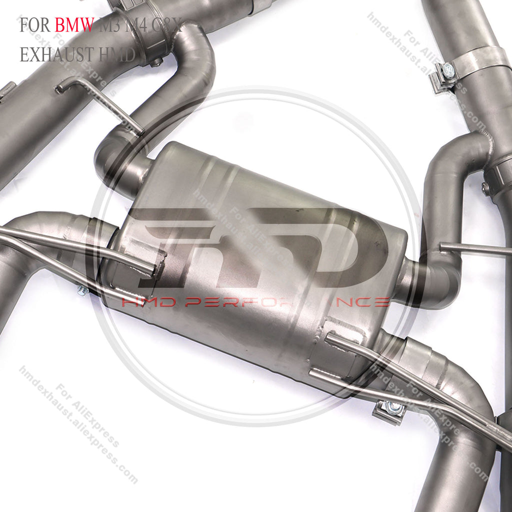 BMW M3 M4 G8X Stainless Steel Sandblasted CatBack Exhaust System Regular Style