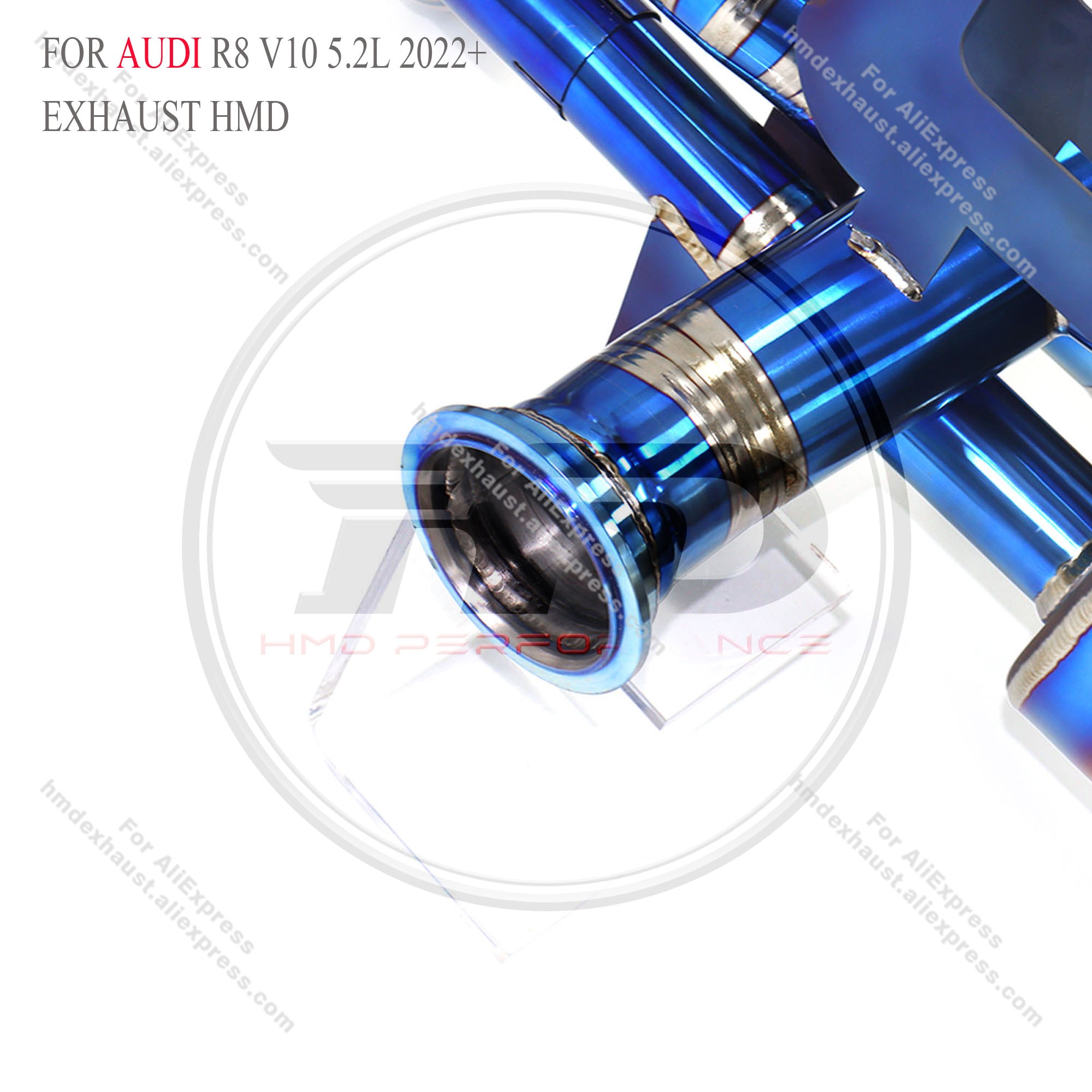 Audi R8 V10 5.2L 2022+ Catback For North American Version Titanium Valved Sport Exhaust System Style 2