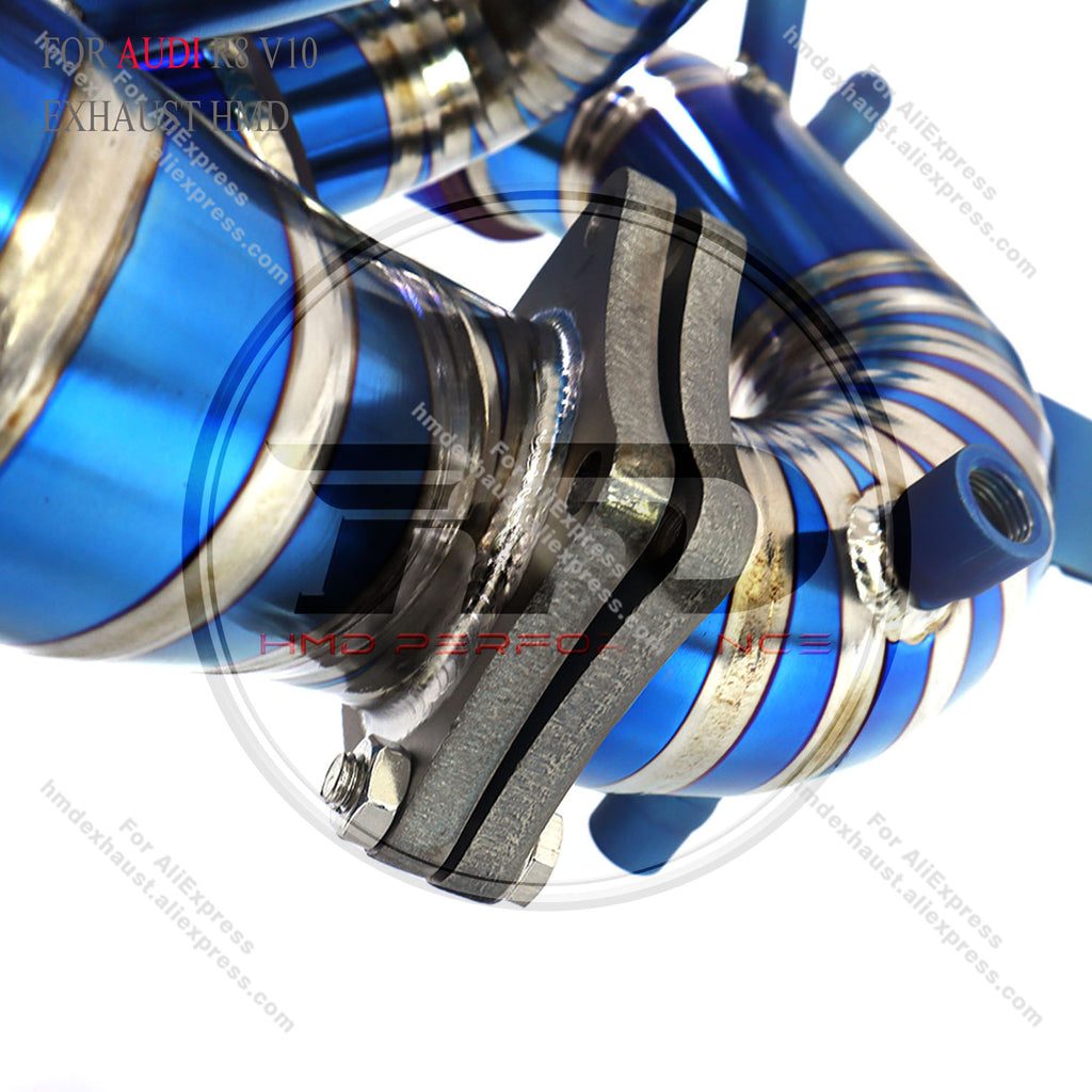 Audi R8 V10 Catback For OPF‑Equipped models Titanium Valved Sport Exhaust System Dual‑side single outlet