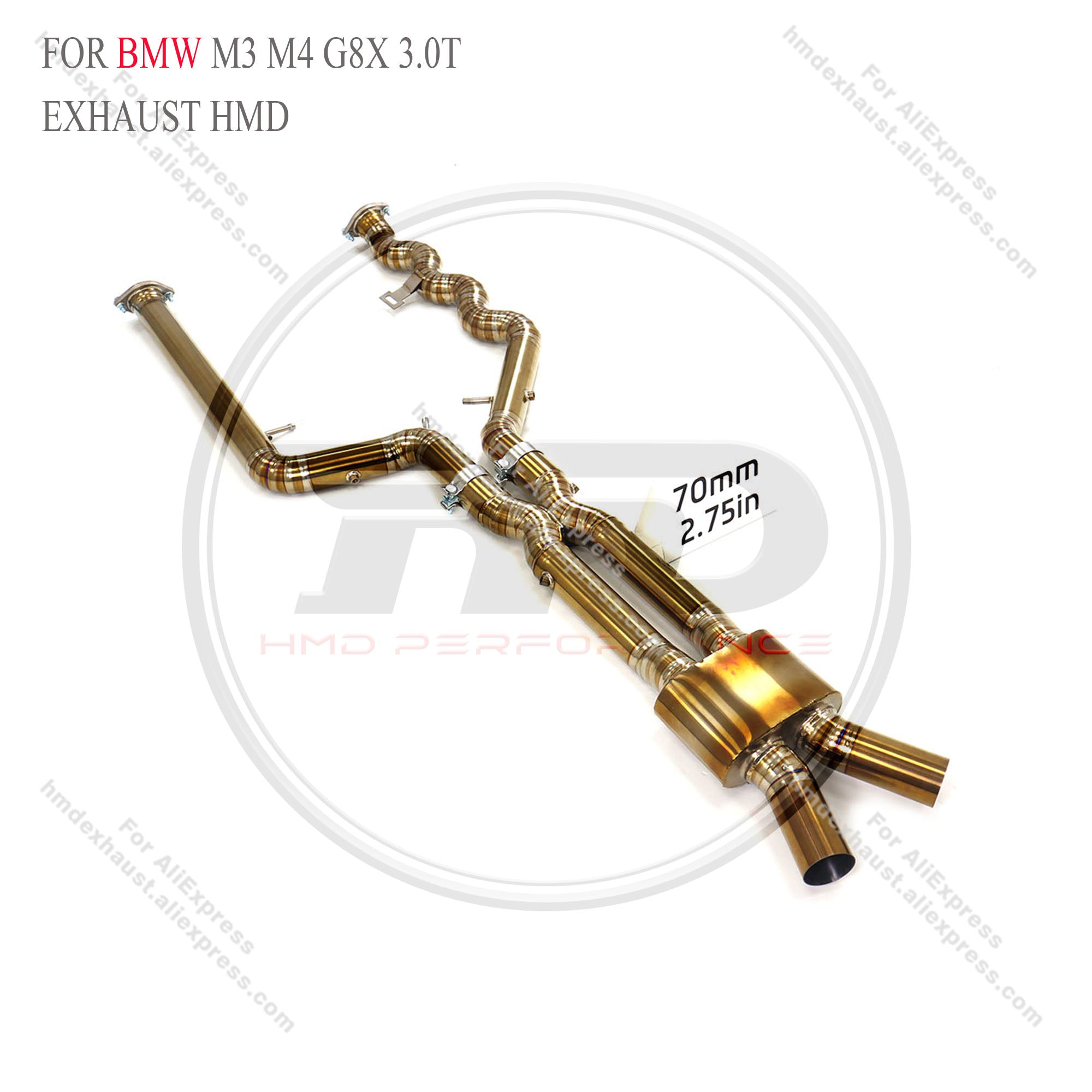 Titanium Valved Catback Exhaust With Equal‑Length Mid‑Pipe For BMW M3 M4 G8X 3.0‑L Turbo