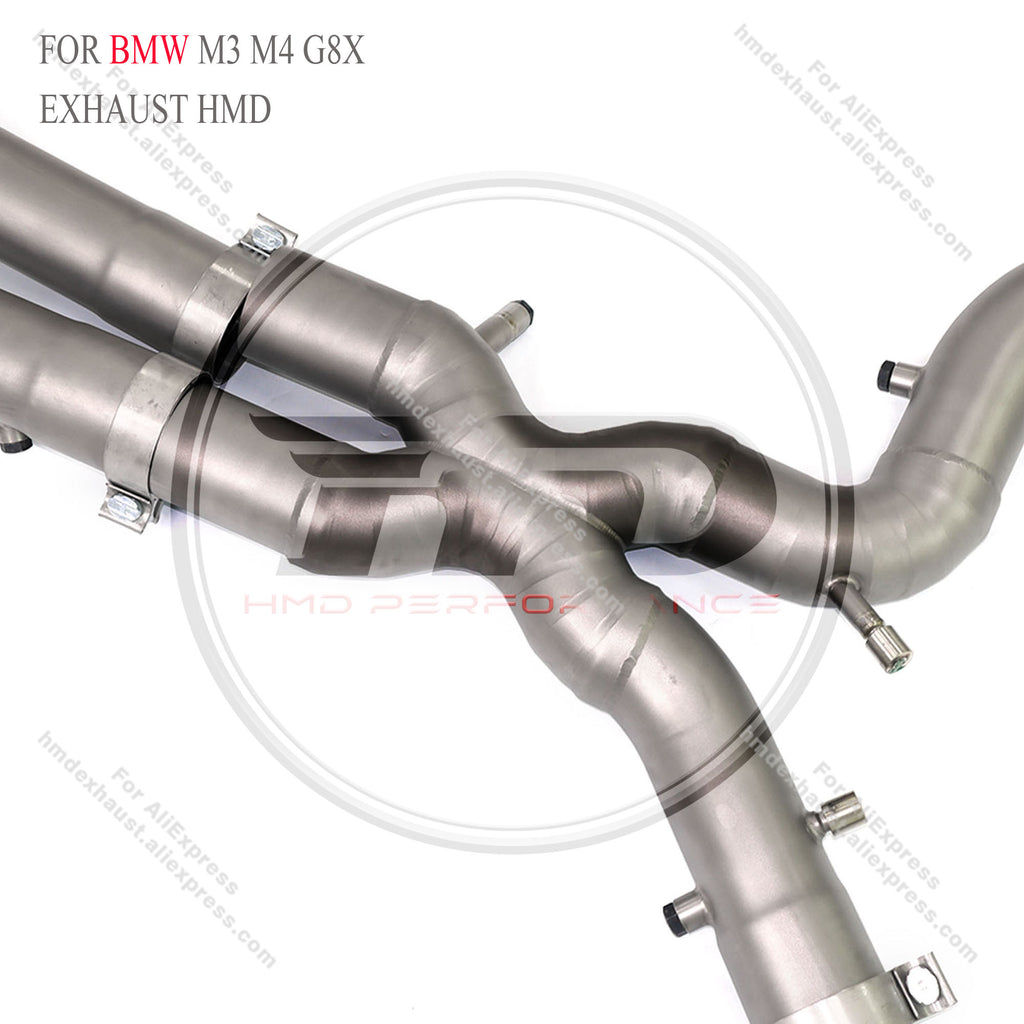 BMW M3 M4 G8X Stainless Steel Sandblasted CatBack Exhaust System Regular Style