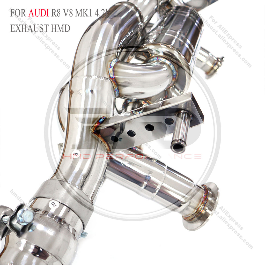Audi R8 V8 MK1 4.2L catback sus304 Valved Sport Exhaust System