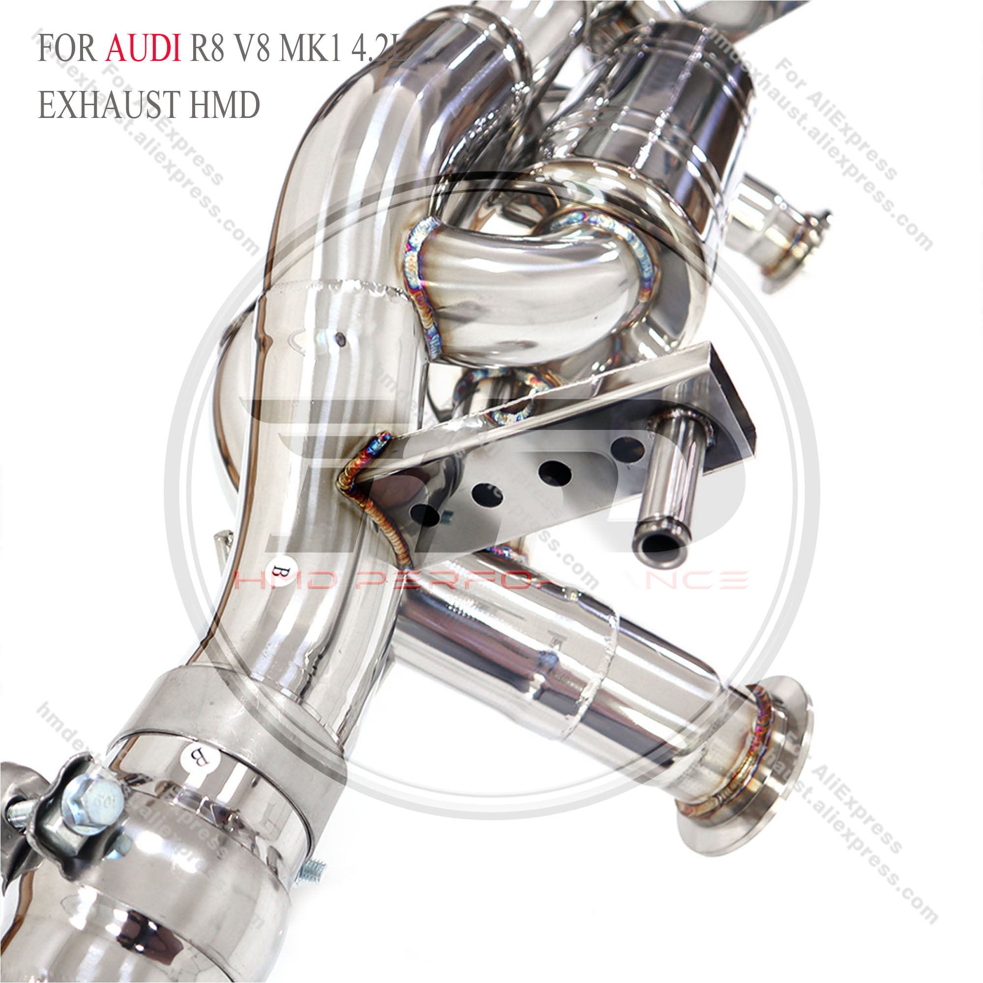 Audi R8 V8 MK1 4.2L catback sus304 Valved Sport Exhaust System