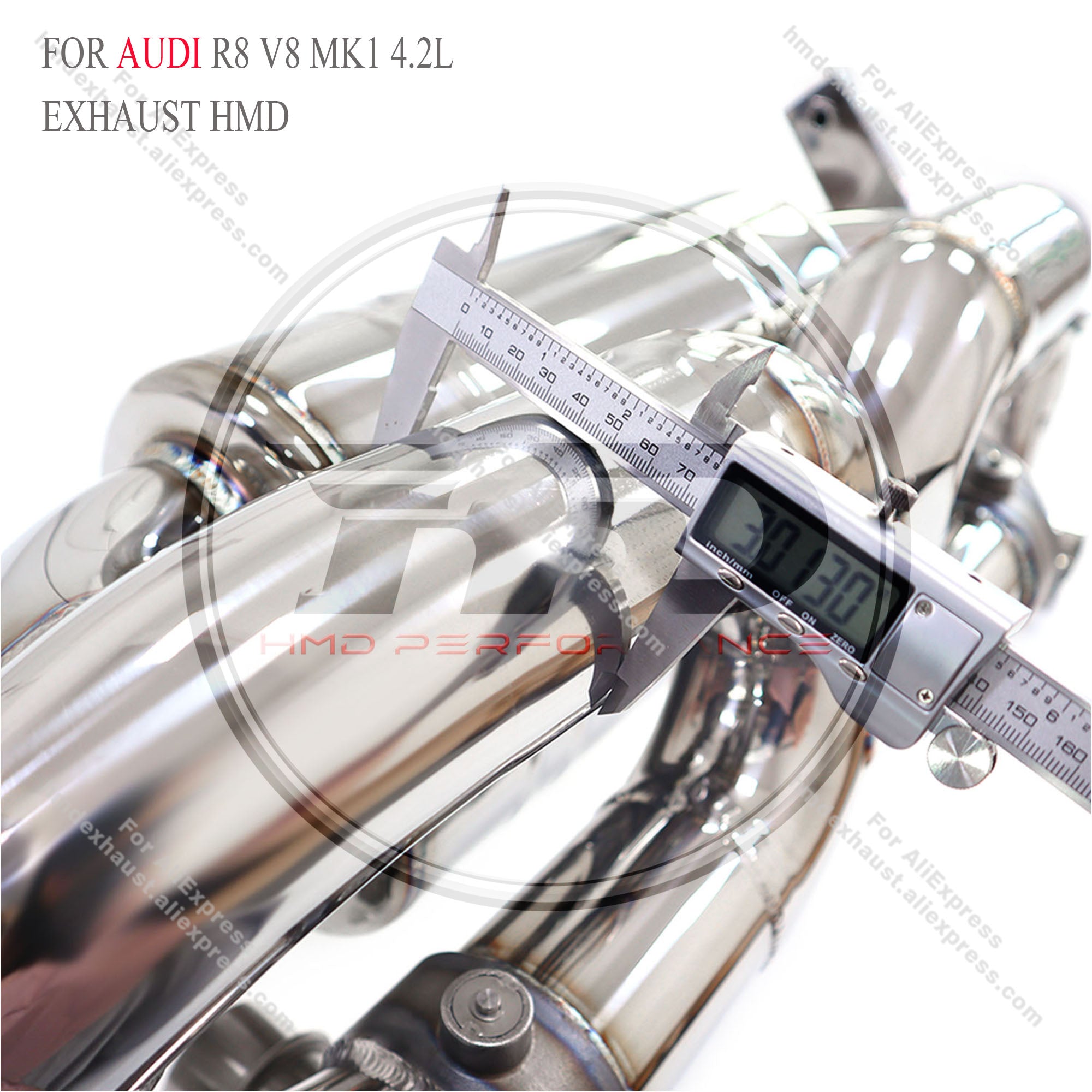 Audi R8 V8 MK1 4.2L catback sus304 Valved Sport Exhaust System