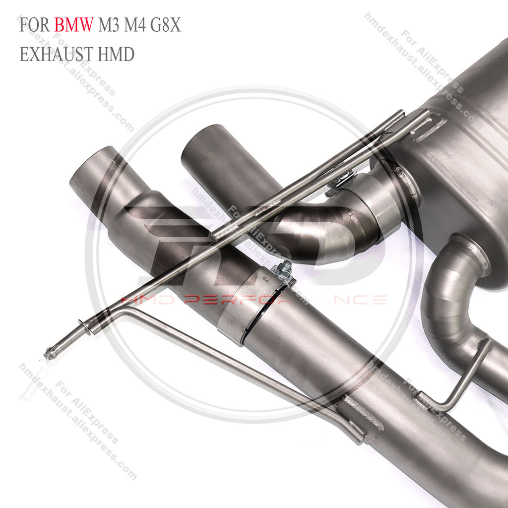 BMW M3 M4 G8X Stainless Steel Sandblasted CatBack Exhaust System Regular Style