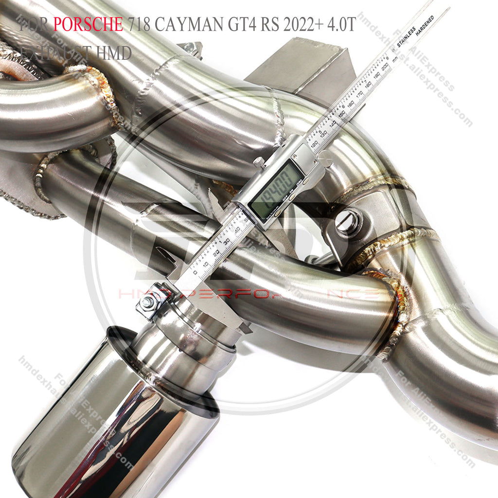 Porsche 718 GT4 RS 4.0 catback sus304 Valved Sport Exhaust System