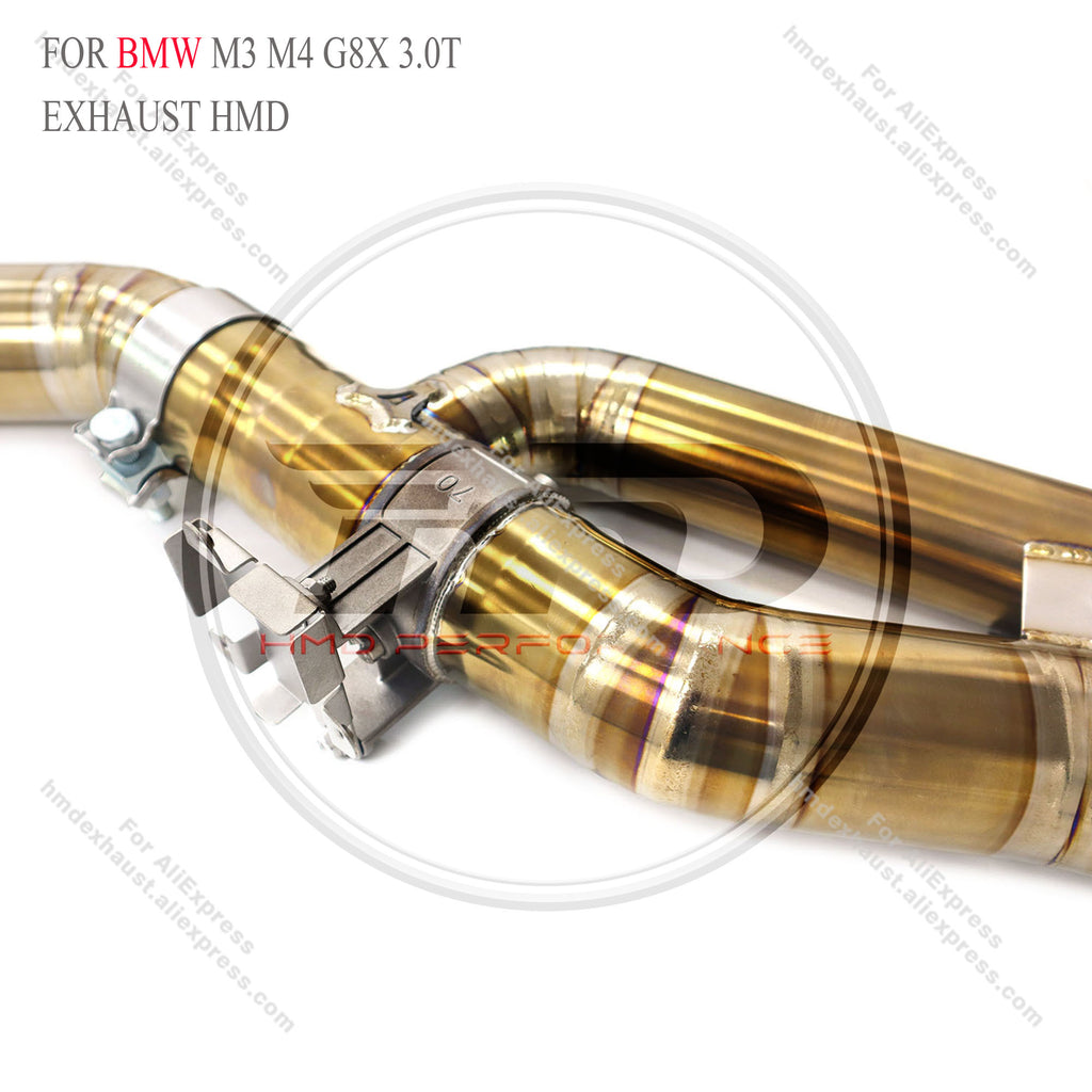 Titanium Valved Catback Exhaust With Equal‑Length Mid‑Pipe For BMW M3 M4 G8X 3.0‑L Turbo