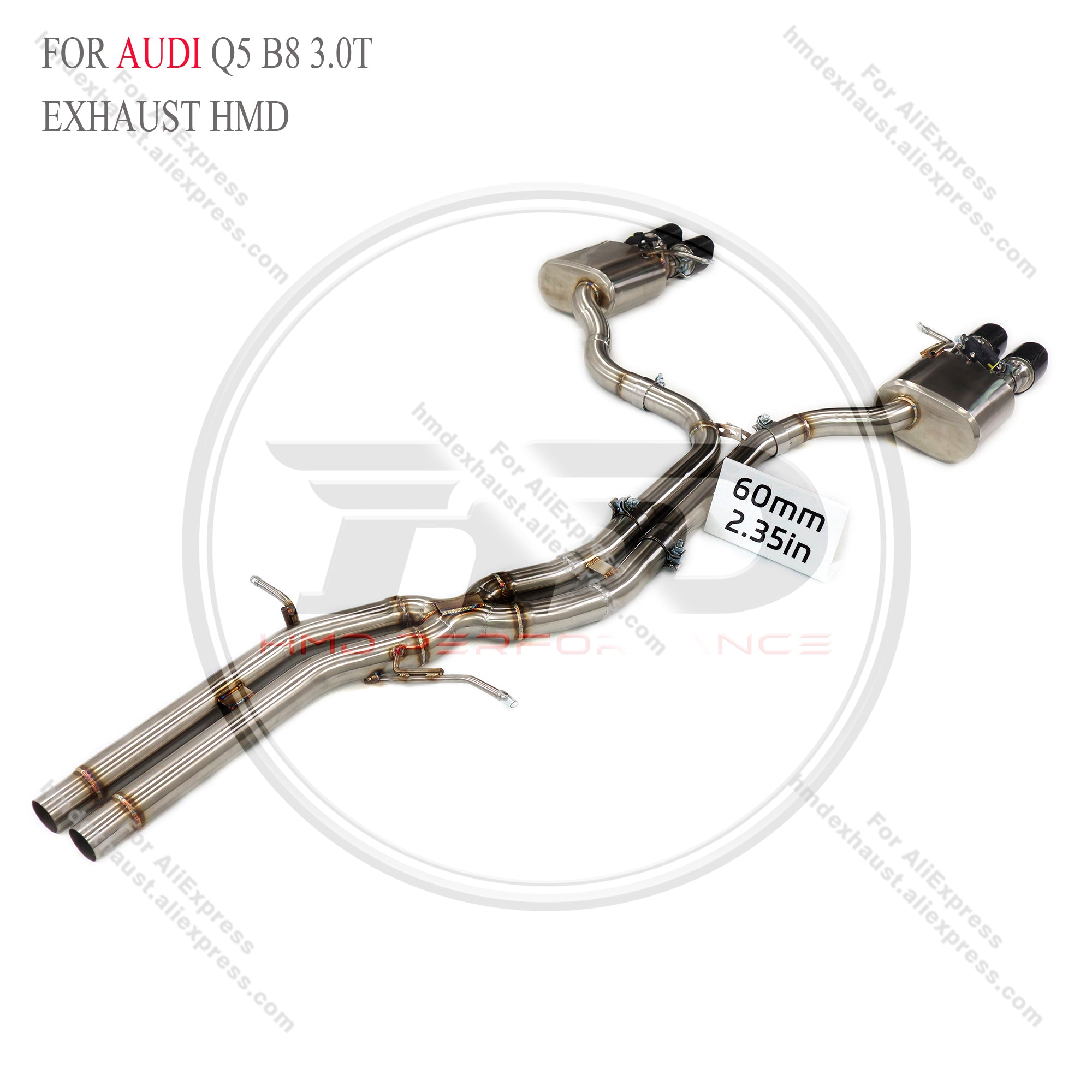 Audi Q5 B8 3.0T catback sus304 Valved Sport Exhaust System