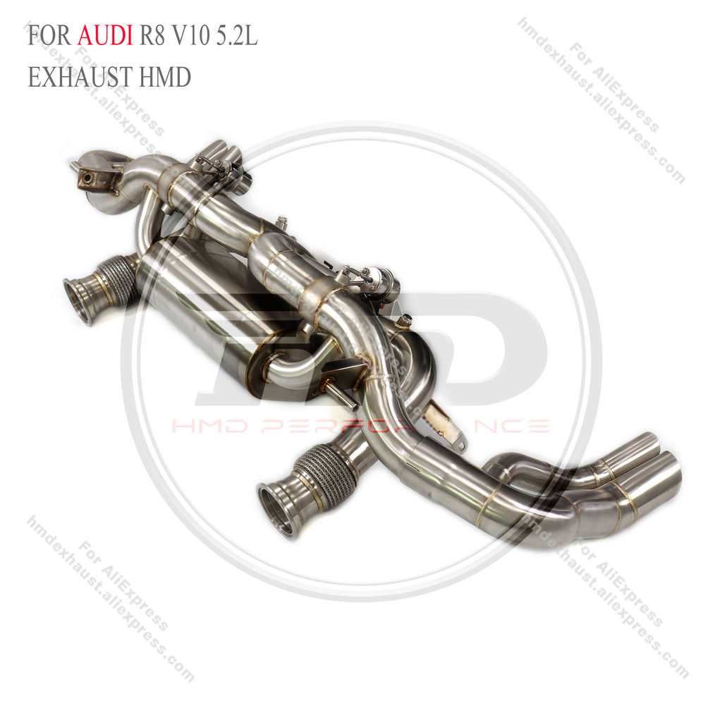 Audi R8 V10 5.2L catback SUS304 High Flow Exhaust System with opf