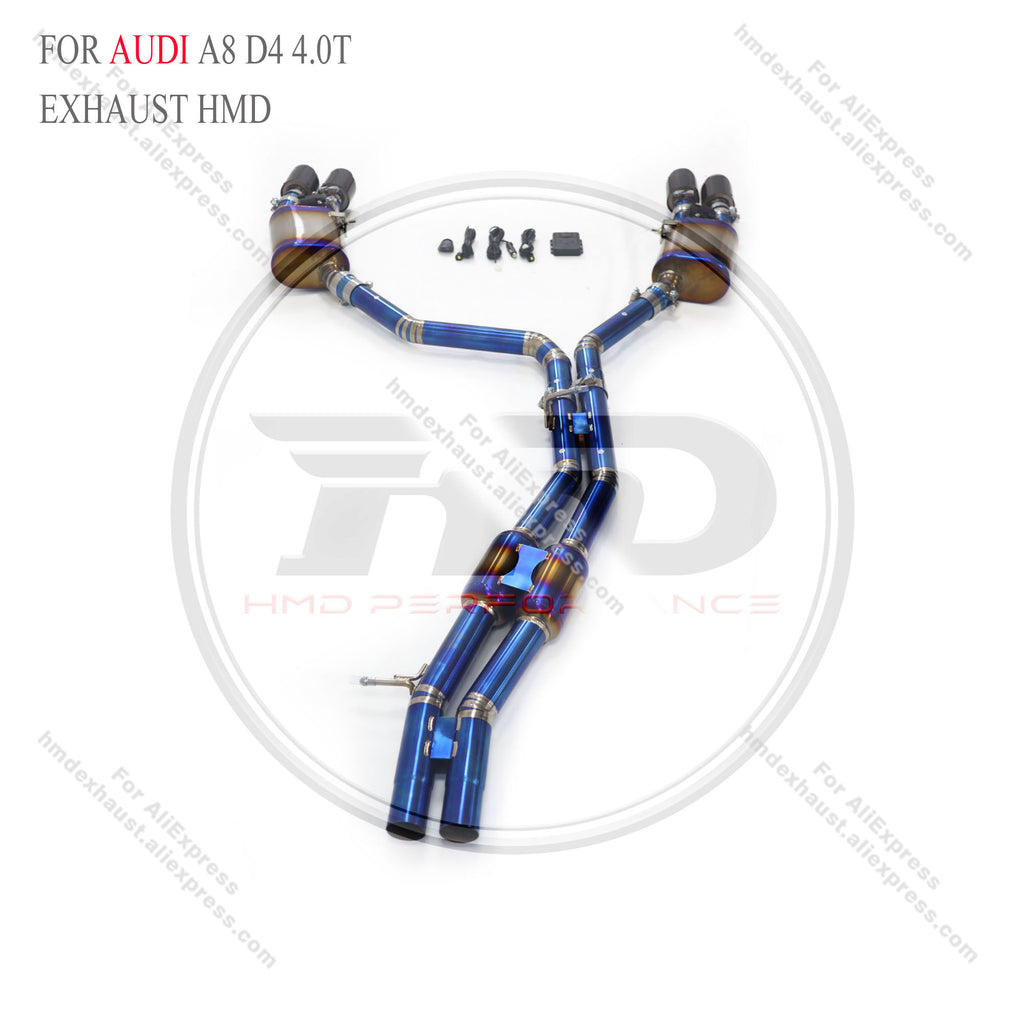 AUDI A8 D4 4.0T catback Titanium Valved Sport Exhaust System