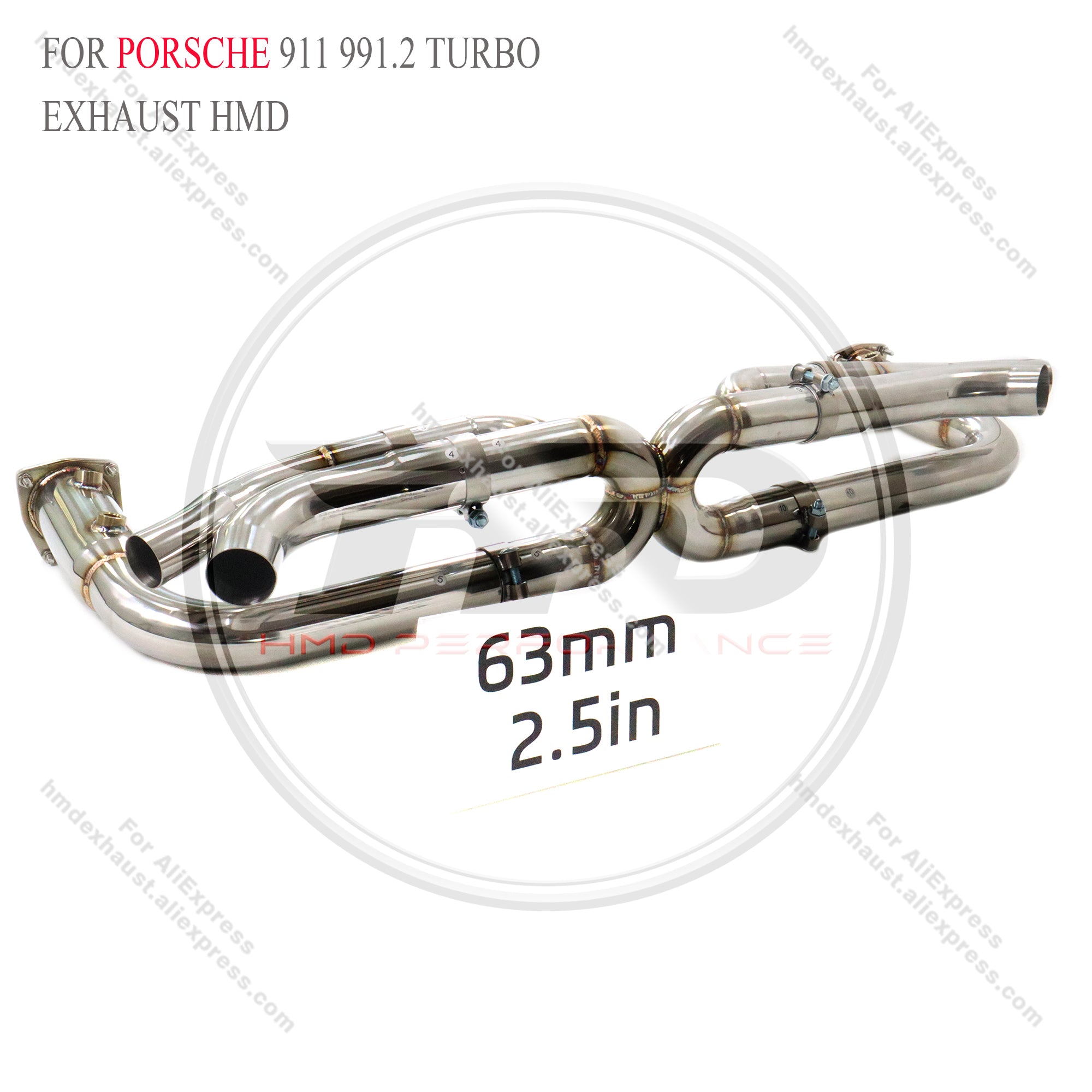 Porsche 911 991.2 Turbo Straight Catback SUS304 High Flow Exhaust System