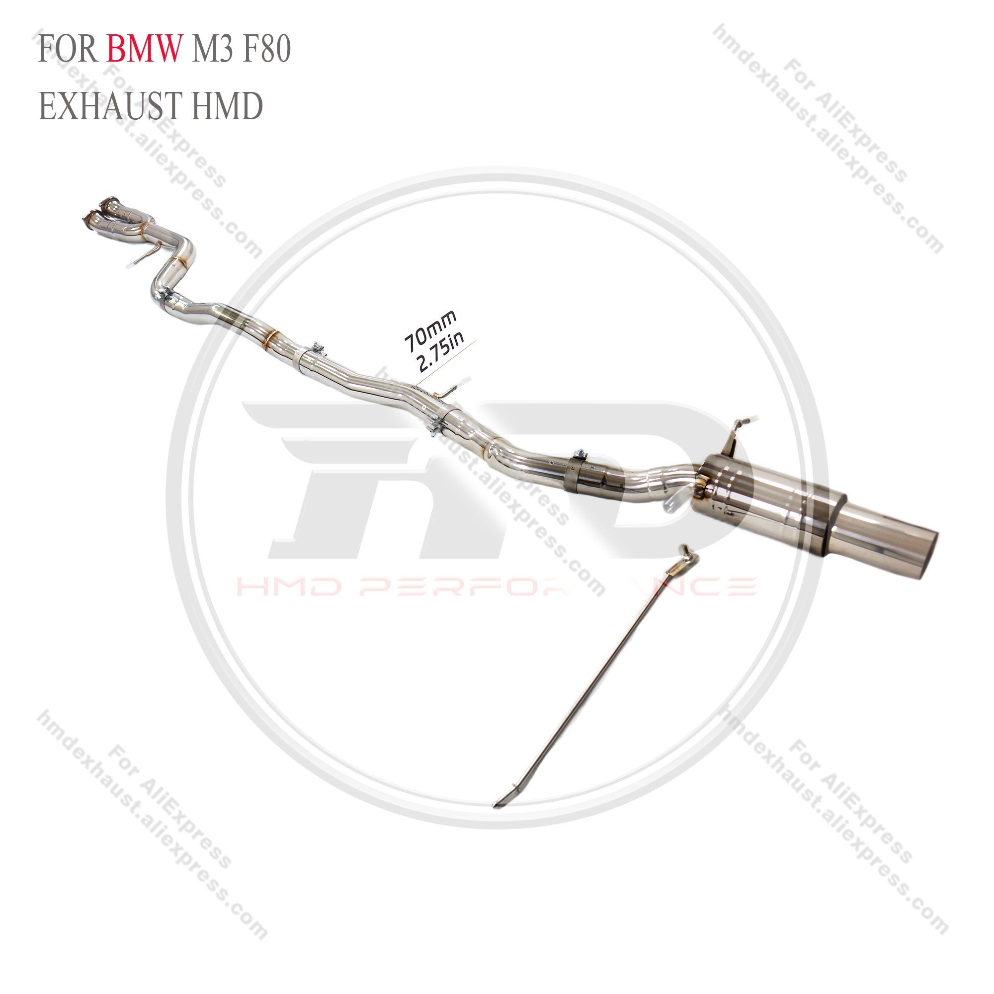 BMW M3 F80 Straight Catback SUS304 High Flow Exhaust System