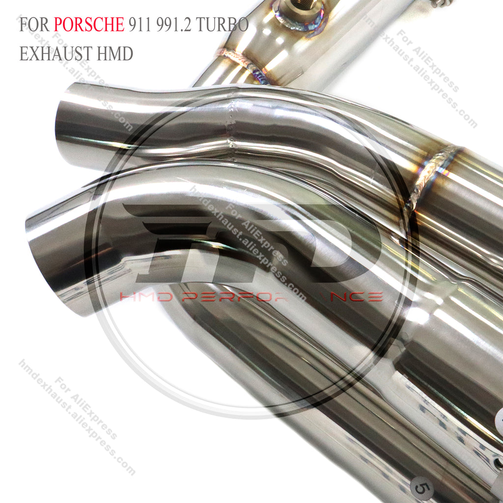 Porsche 911 991.2 Turbo Straight Catback SUS304 High Flow Exhaust System