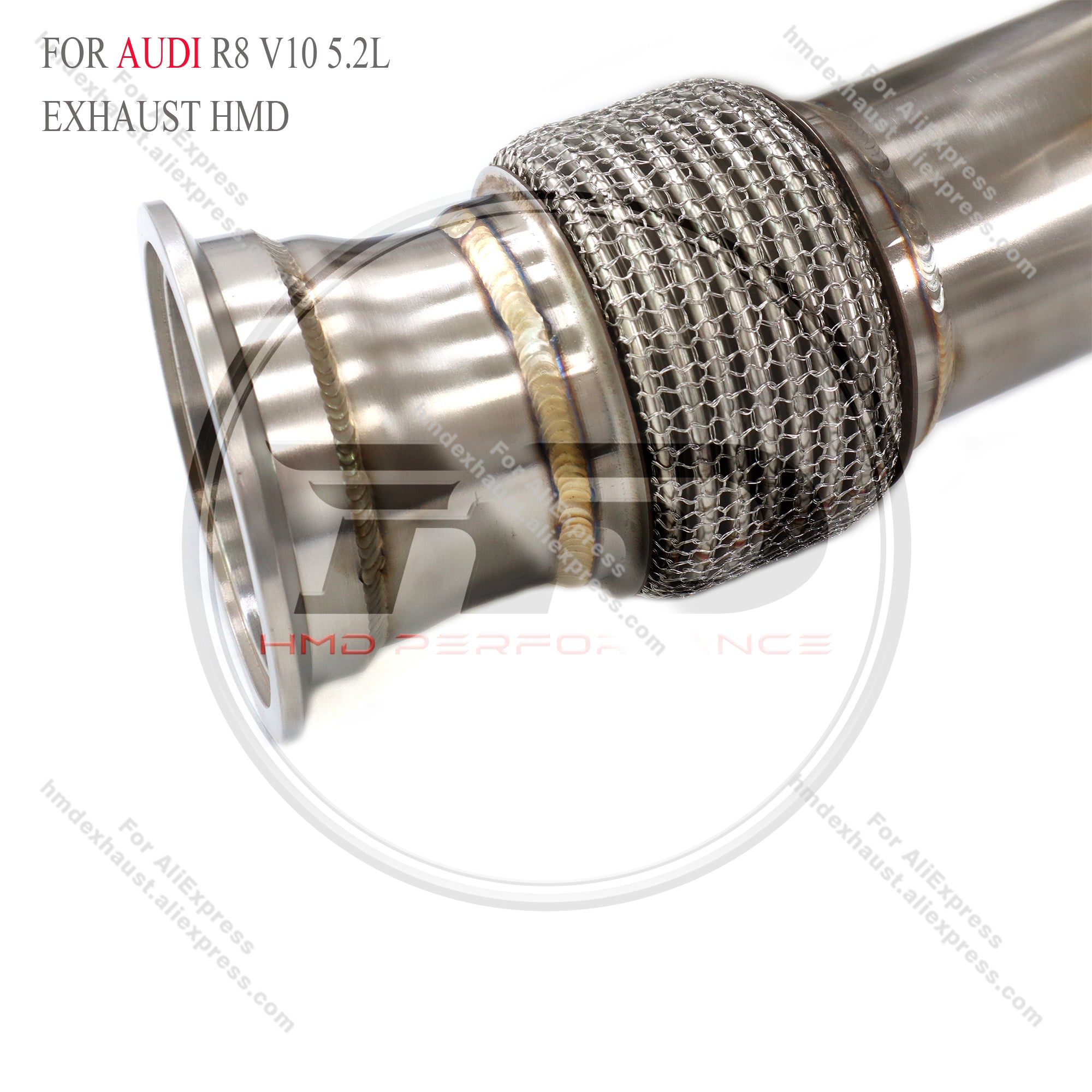 Audi R8 V10 5.2L catback SUS304 High Flow Exhaust System with opf