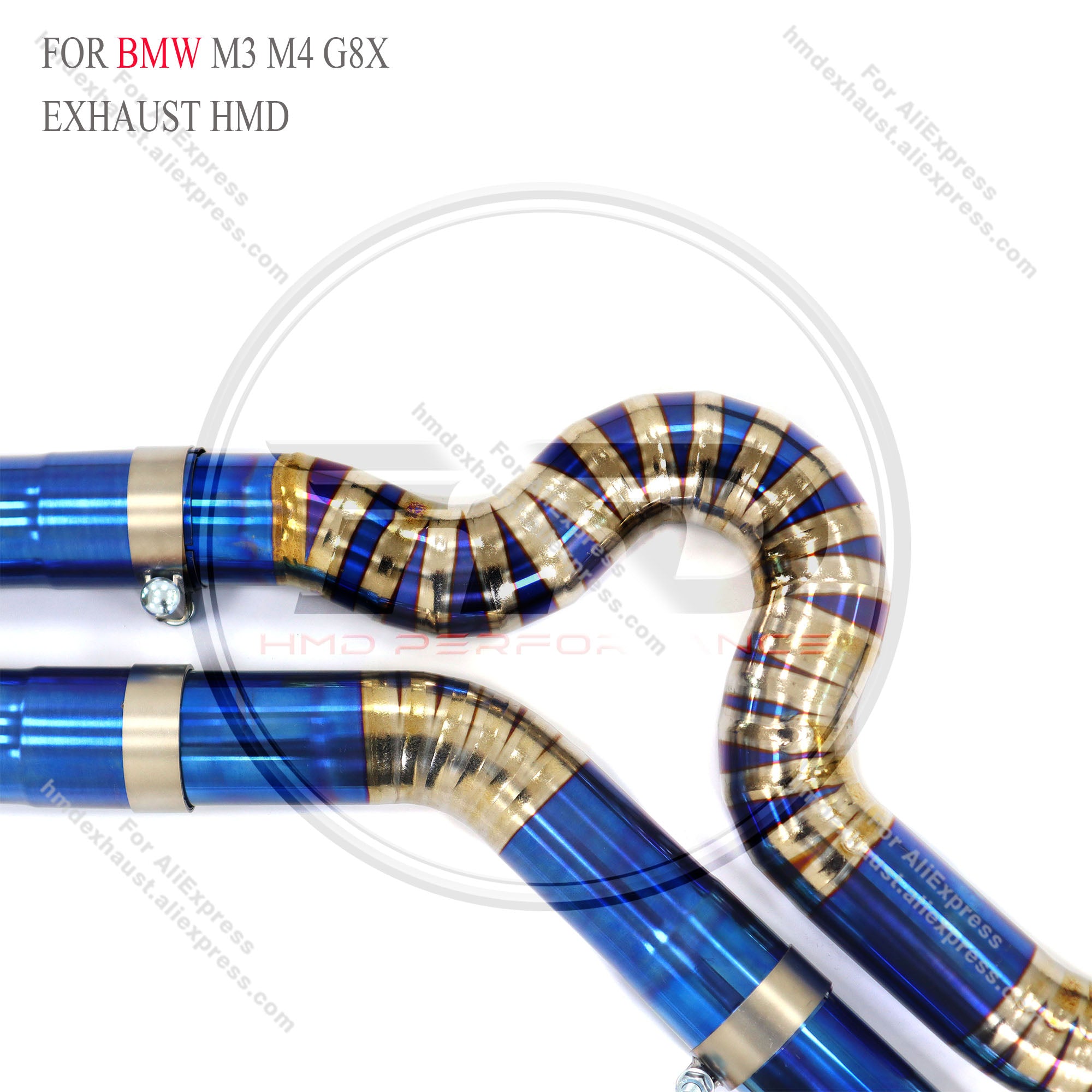 BMW M3 M4 G80 G82 Titanium CatBack Exhaust System Single Side Dual Pipe Mid Section