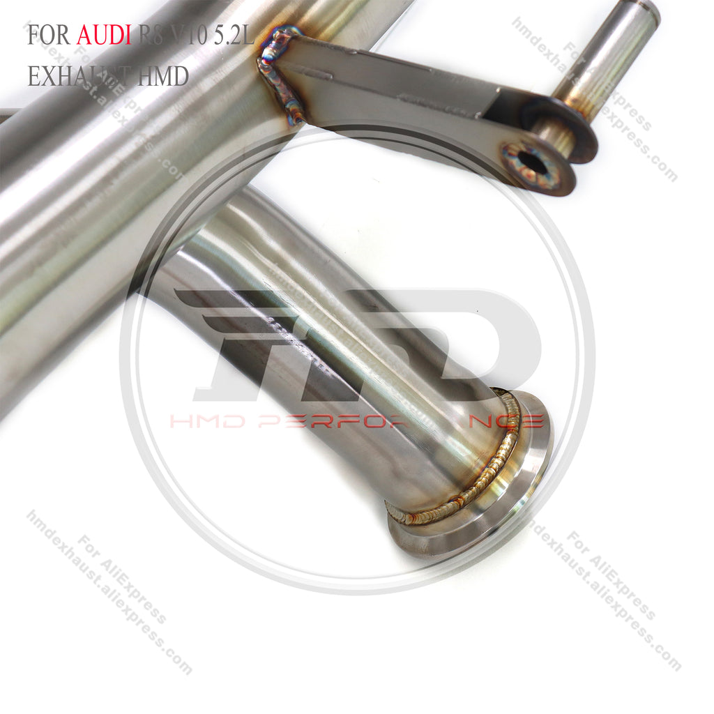 Audi R8 V10 5.2L Straight Catback with X pipe High Flow Exhaust System
