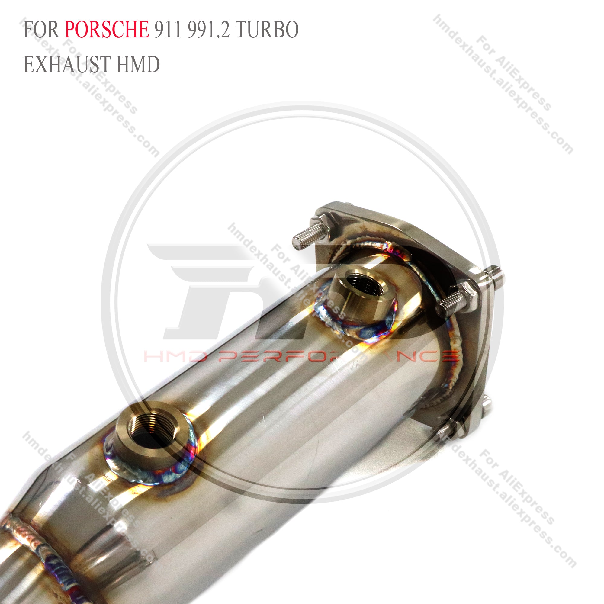 Porsche 911 991.2 Turbo Straight Catback SUS304 High Flow Exhaust System