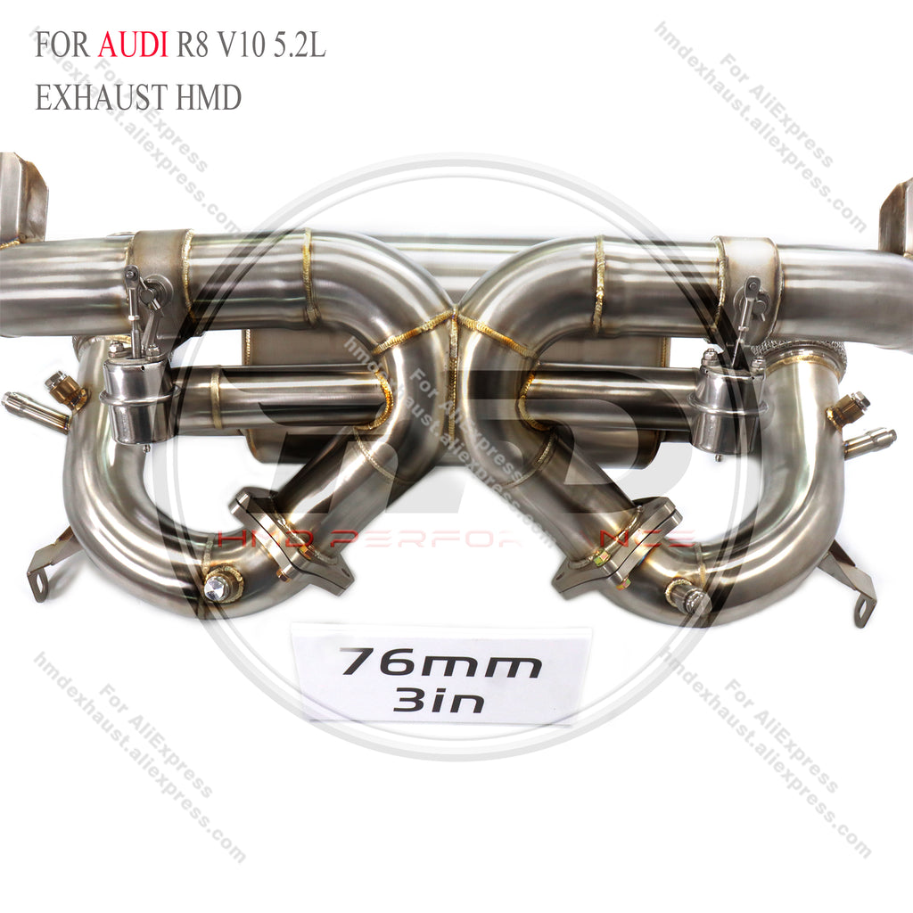 Audi R8 V10 5.2L catback SUS304 High Flow Exhaust System with opf