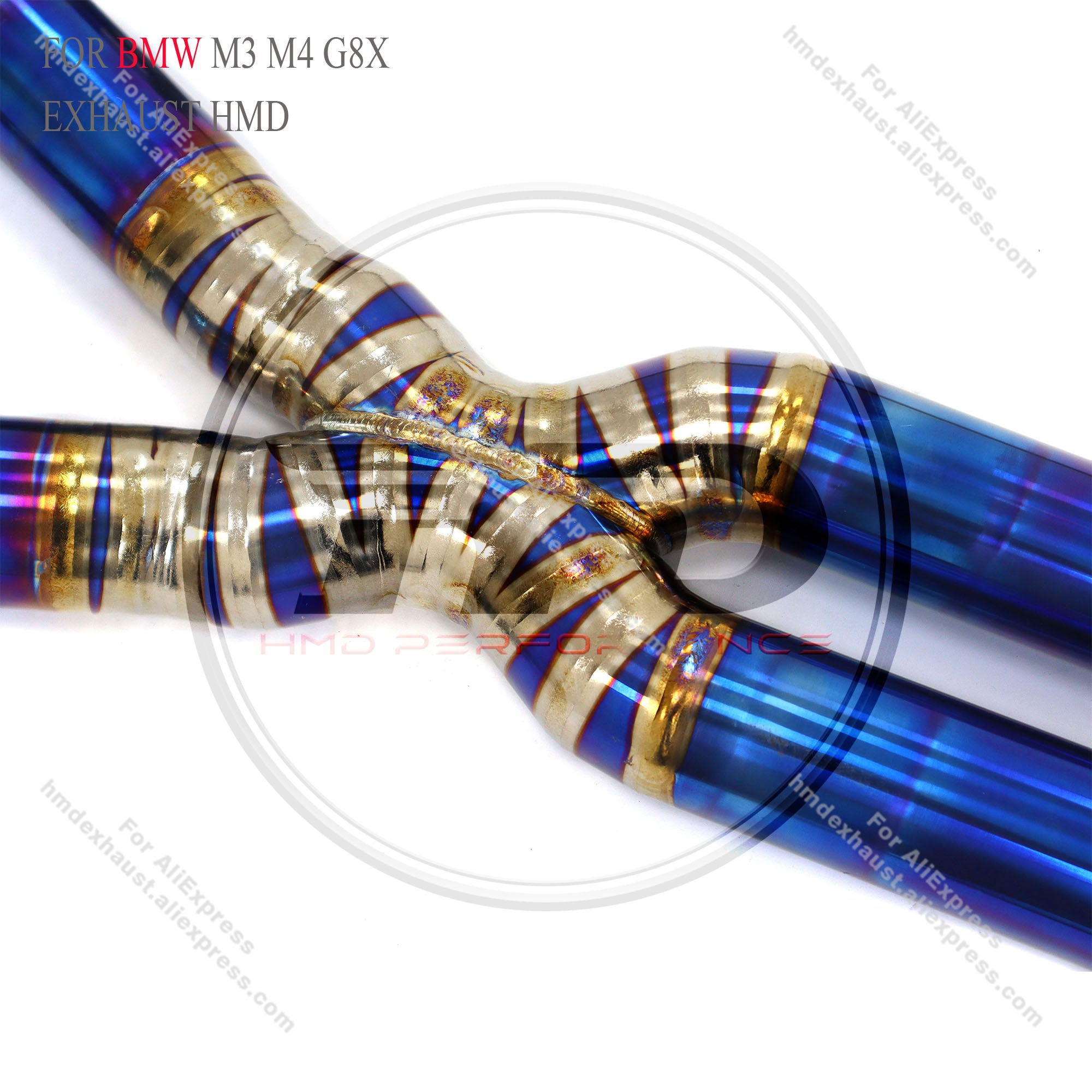 BMW M3 M4 G80 G82 Titanium CatBack Exhaust System Single Side Dual Pipe Mid Section