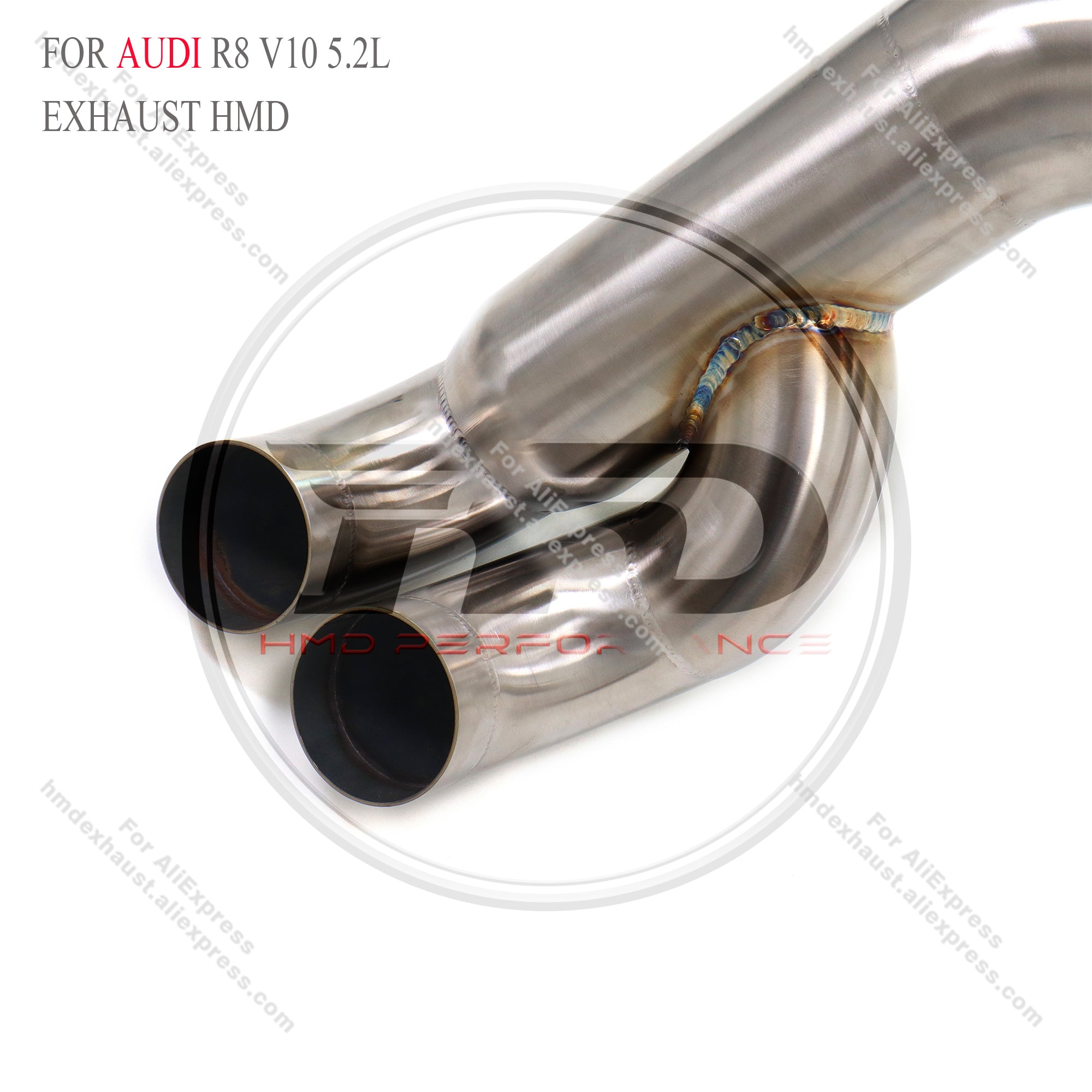 Audi R8 V10 5.2L Straight Catback with X pipe High Flow Exhaust System