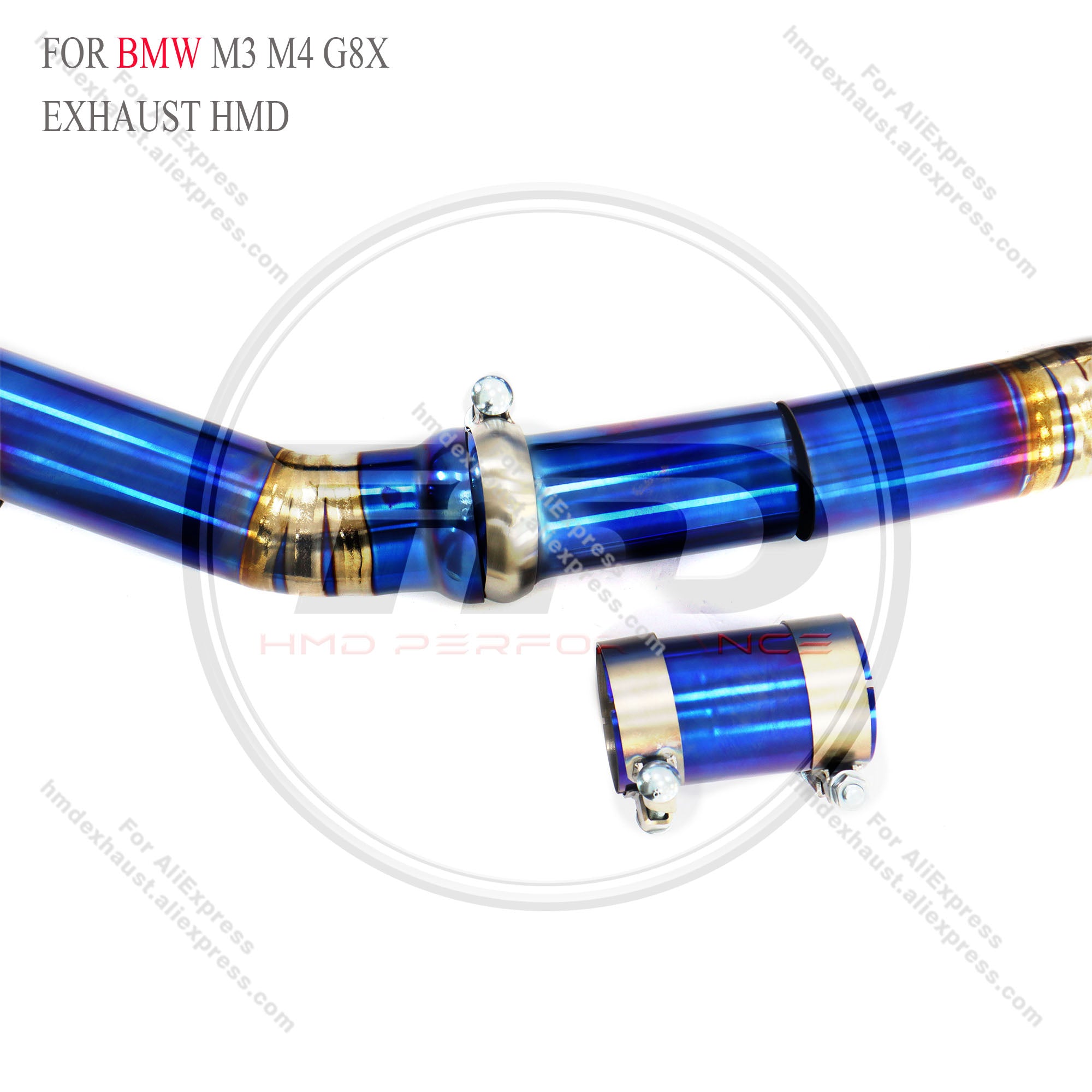 BMW M3 M4 G80 G82 Titanium CatBack Exhaust System Single Side Dual Pipe Mid Section