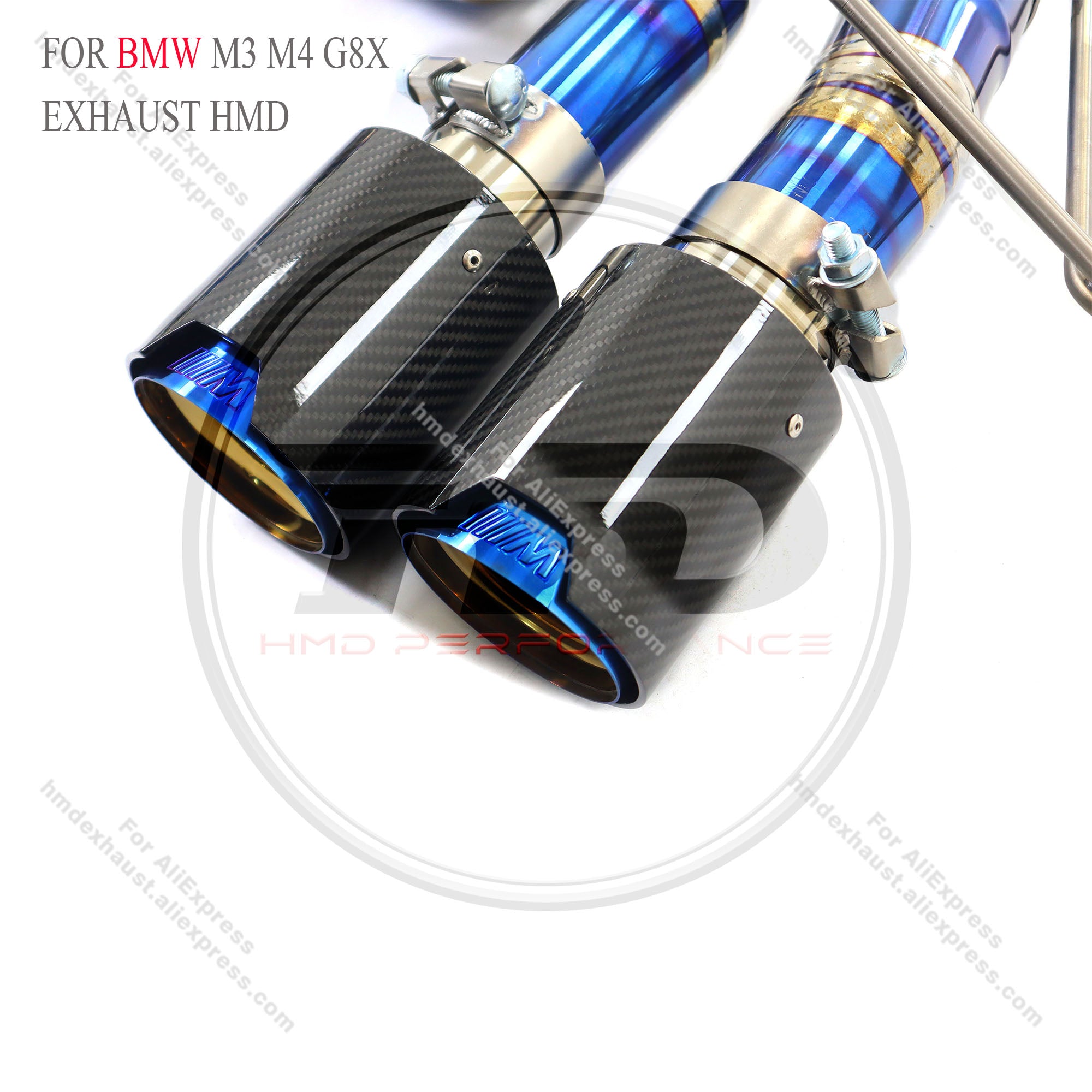 BMW M3 M4 G80 G82 Titanium CatBack Exhaust System Single Side Dual Pipe Mid Section