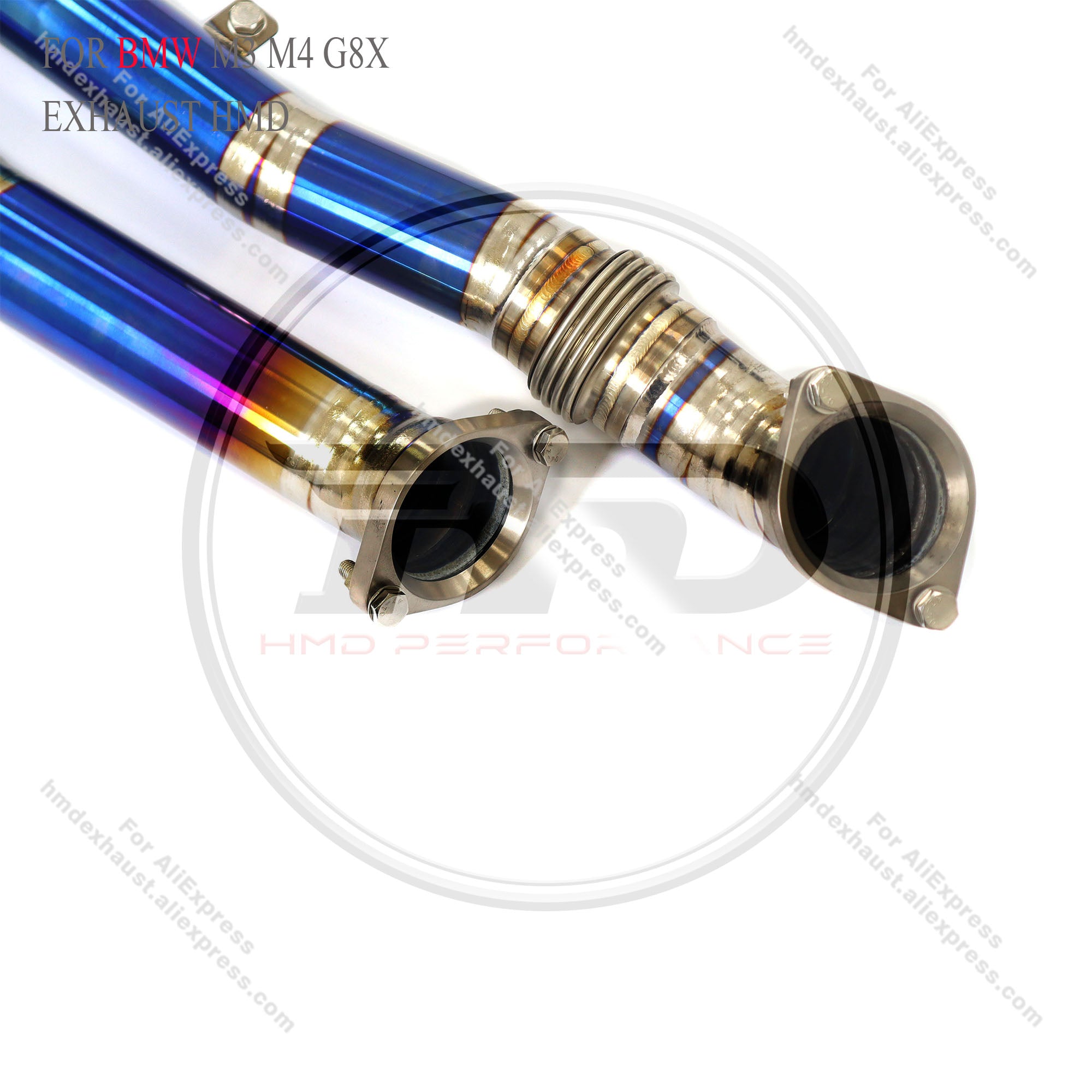 BMW M3 M4 G80 G82 Titanium CatBack Exhaust System Single Side Dual Pipe Mid Section