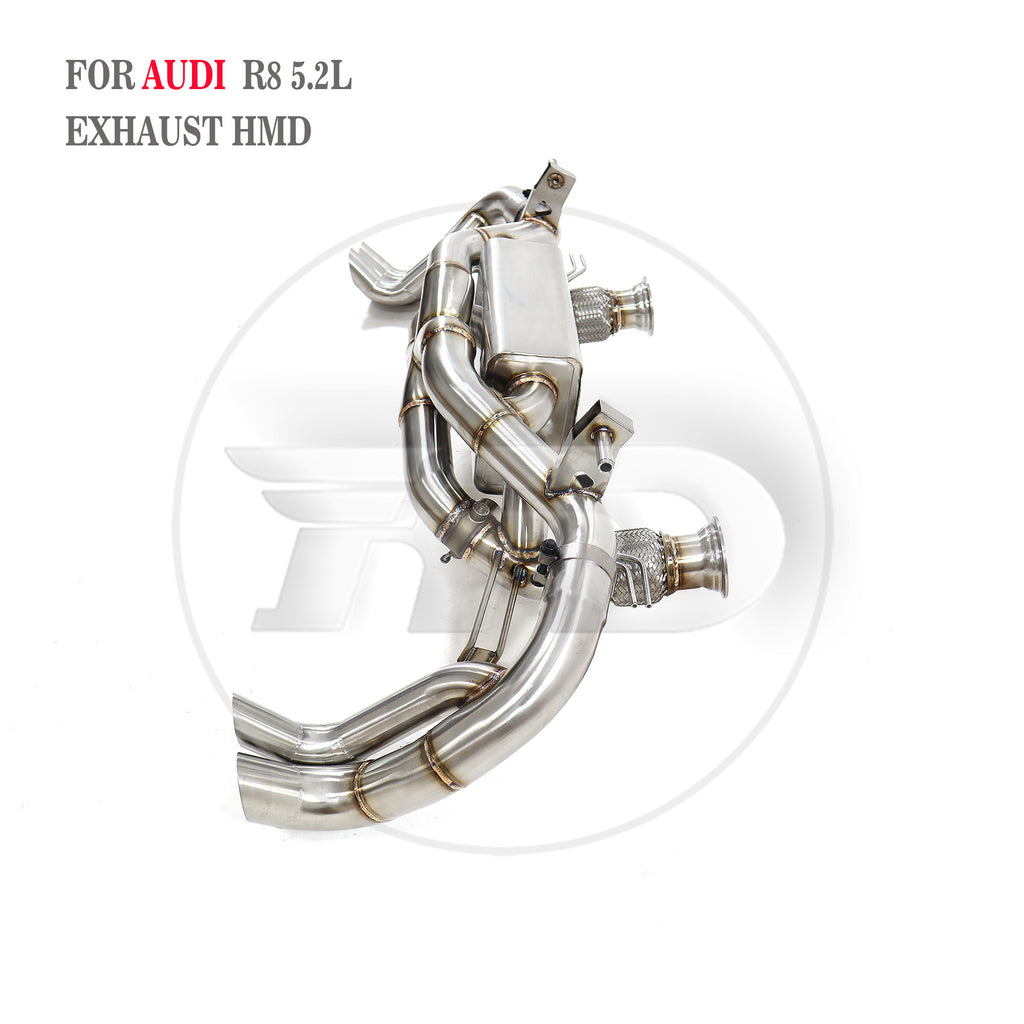 Audi R8 V10 5.2L 2022+ Catback For OPF‑Equipped models SUS304 Valved Sport Exhaust System