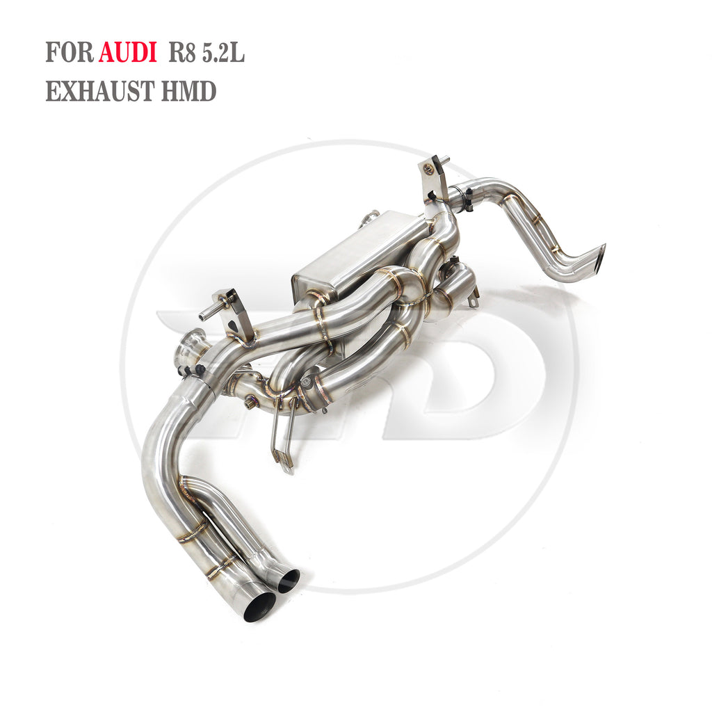 Audi R8 V10 5.2L 2022+ Catback For OPF‑Equipped models SUS304 Valved Sport Exhaust System