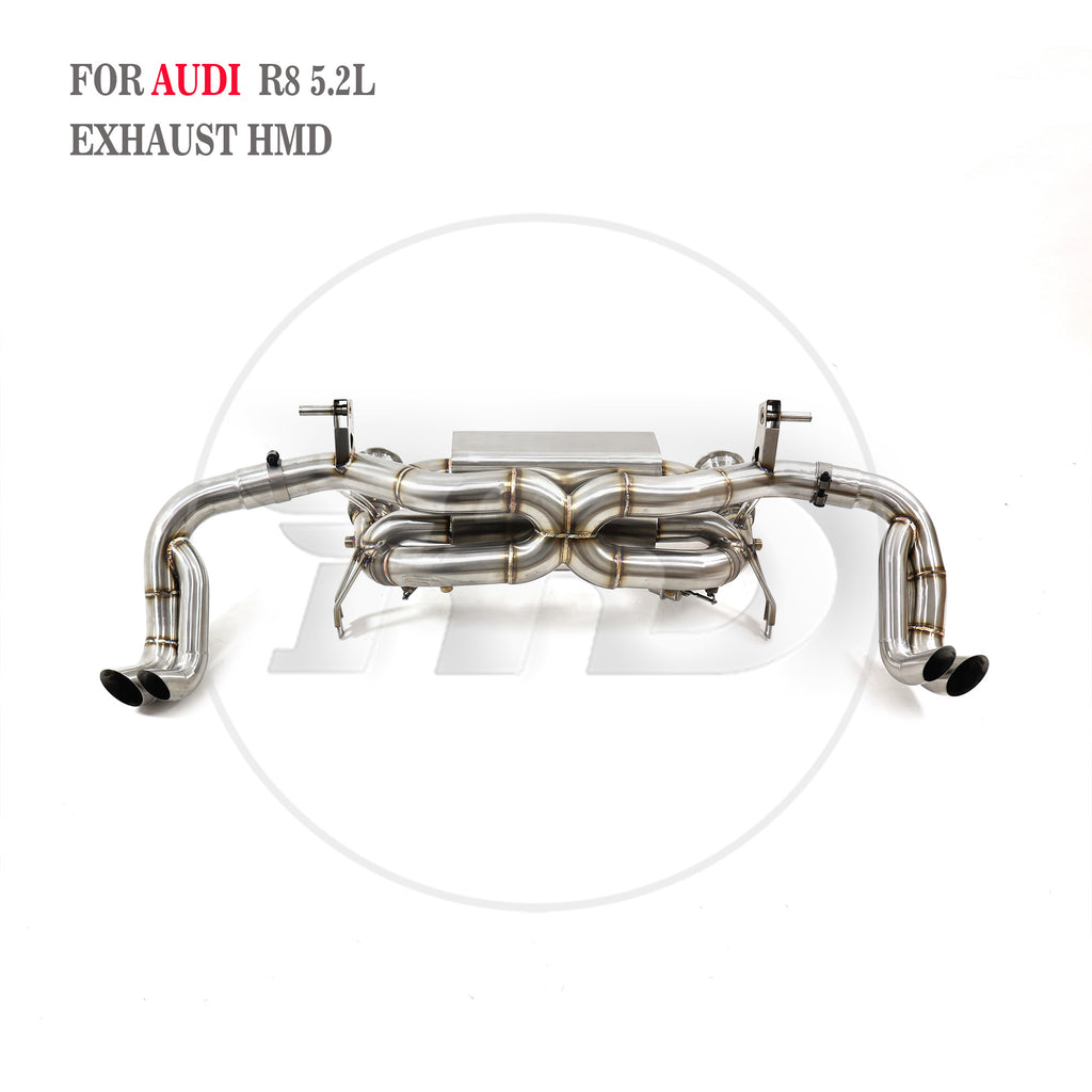 Audi R8 V10 5.2L 2022+ Catback For OPF‑Equipped models SUS304 Valved Sport Exhaust System