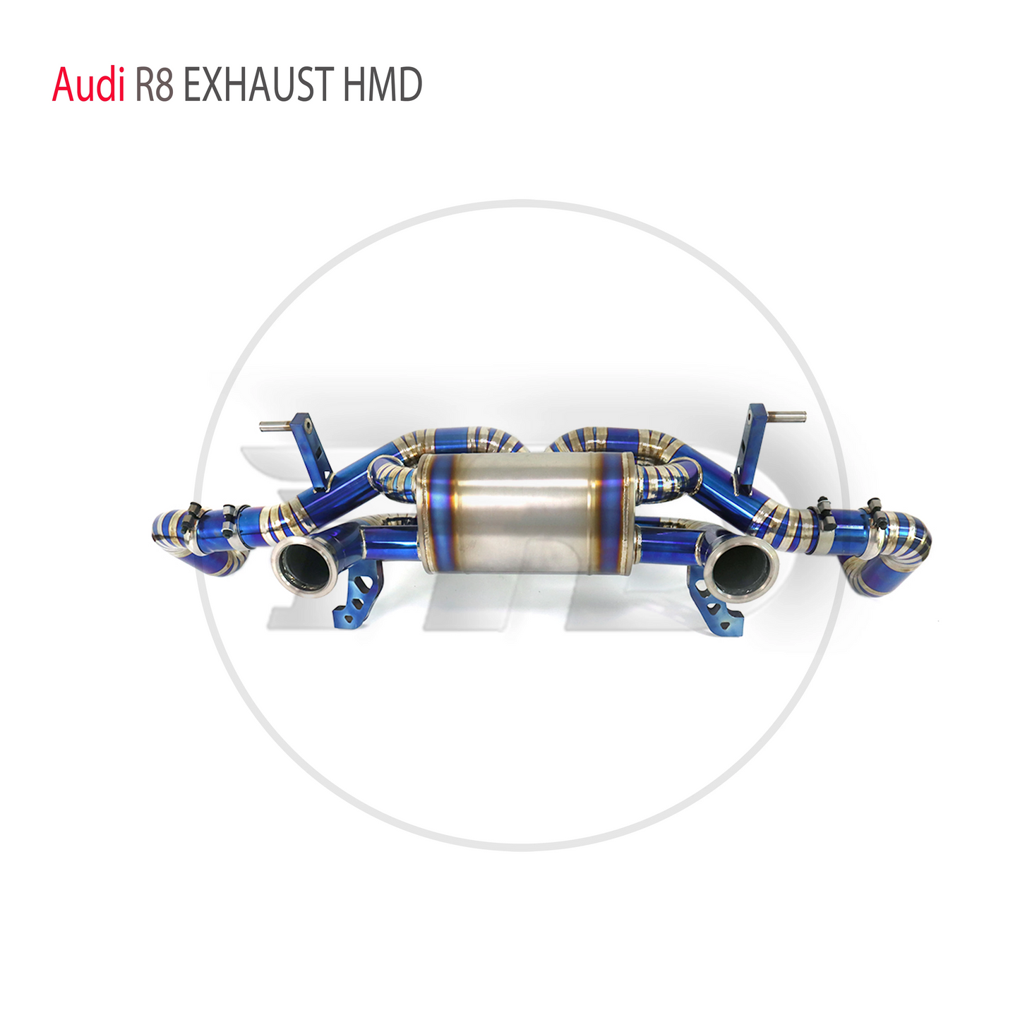 Titanium Alloy Exhaust System Performance Catback for Audi R8 Auto Modification Valve Muffler Single Or Dual Exit
