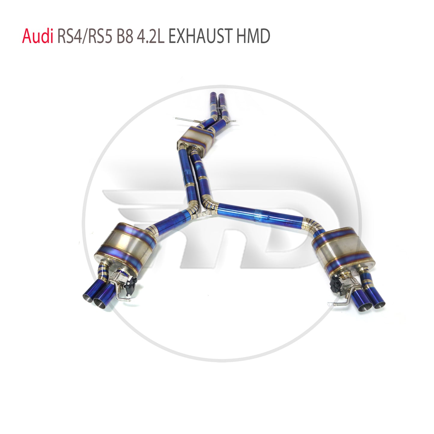 Titanium Alloy Exhaust System Performance Valve Catback For Audi RS4 RS5 B8 4.2L Car Muffler Racing Pipe