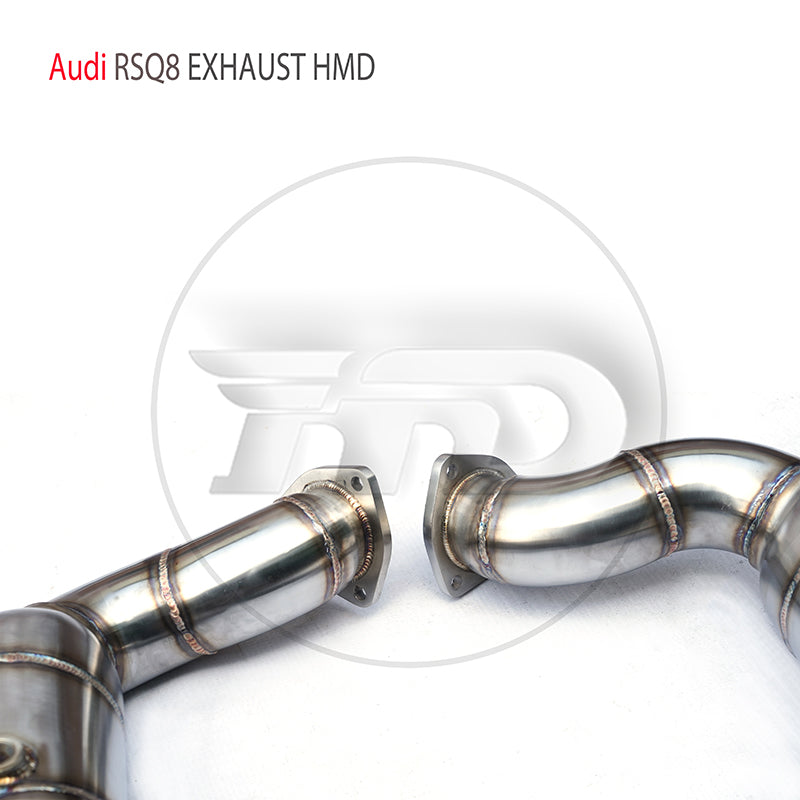 For Exhaust System High Flow Performance Downpipe for Audi RSQ8 4.0T 2020+ Catalytic Converter Headers