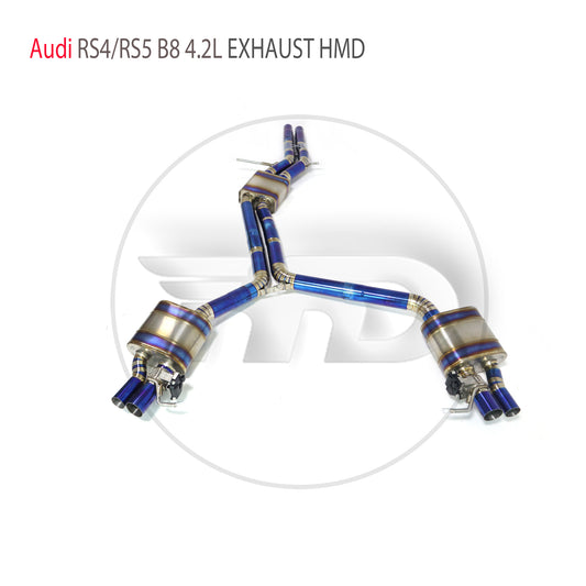 For Titanium Alloy Exhaust System Performance Valve Catback For Audi RS4 RS5 B8 4.2L Car Muffler Racing Pipe