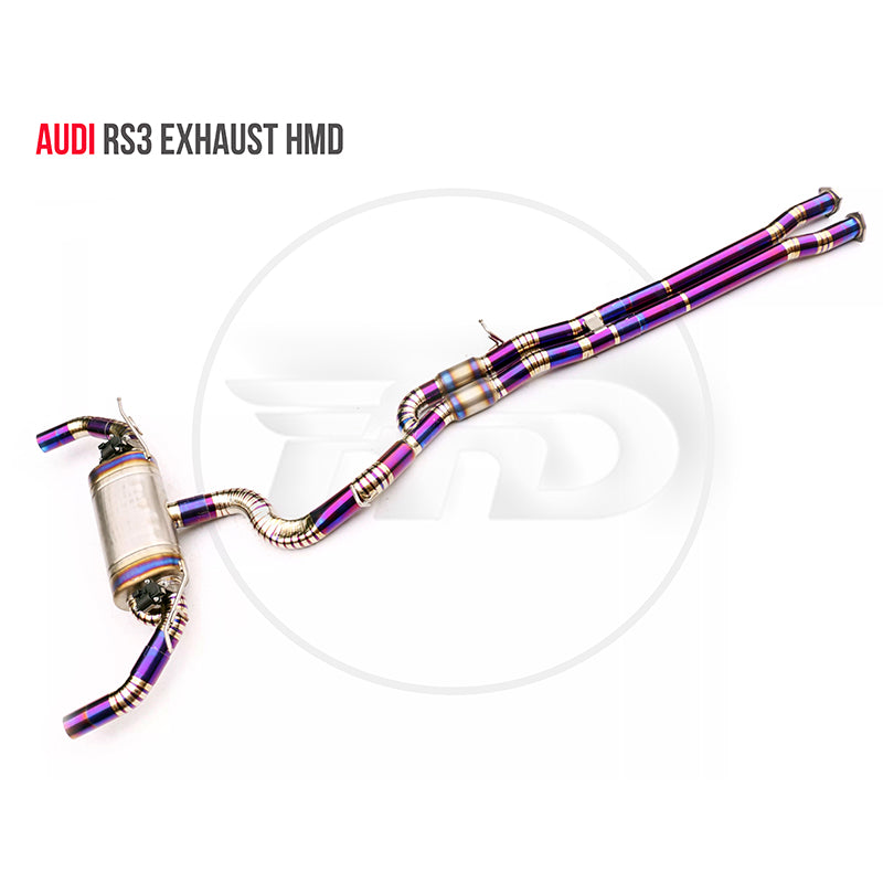 For Titanium Alloy Exhaust Pipe Manifold Downpipe is Suitable for Audi RS3 Auto Replacement Modification Electronic Valve