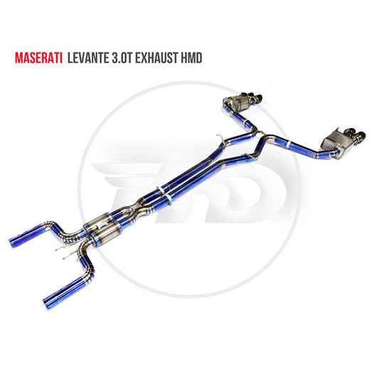 Titanium Alloy Exhaust Manifold Downpipe is for Maserati Levante 3.0T Auto Replacement Parts With valve Car Accessories