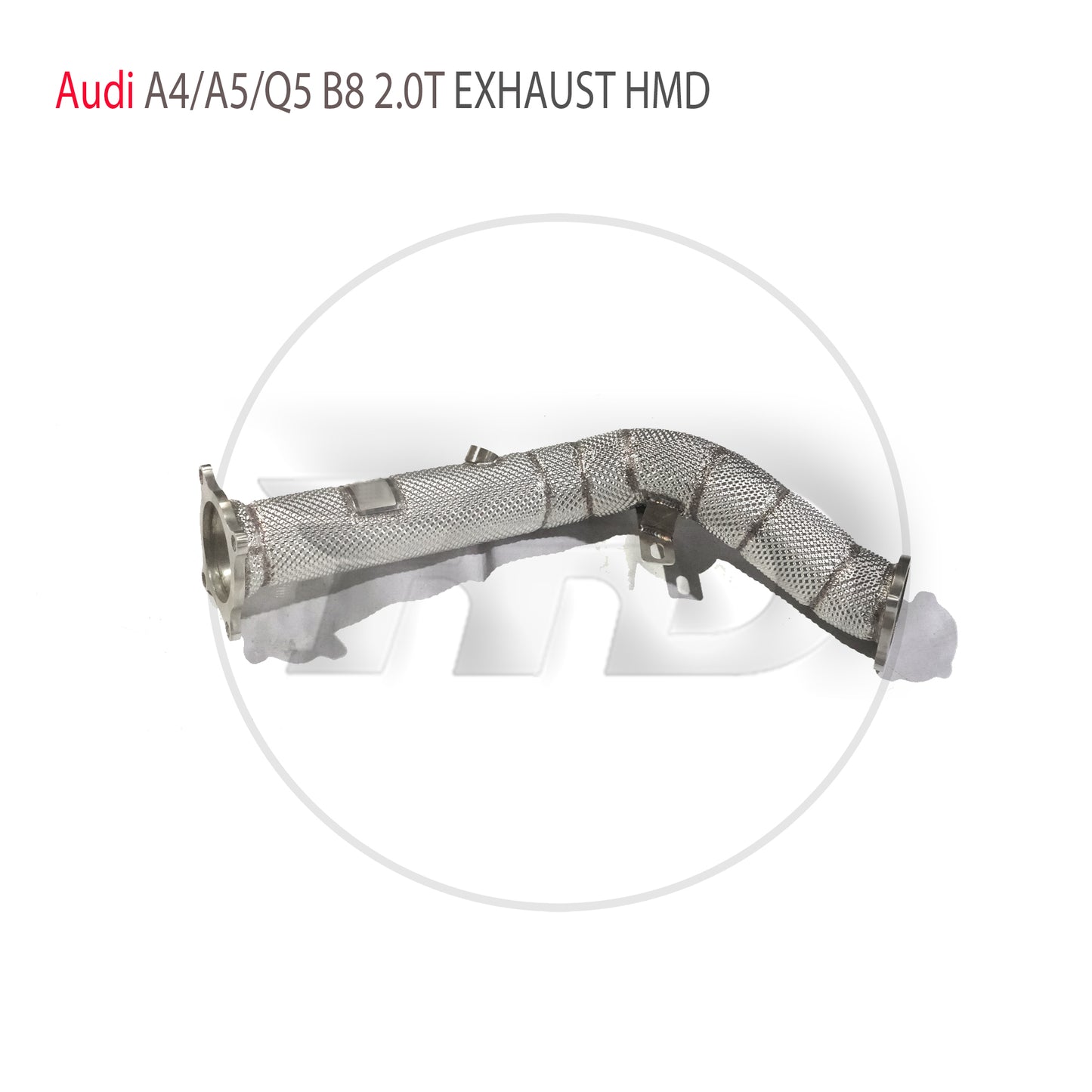 For Exhaust System High Flow Performance Downpipe for Audi A4 A5 Q5 B8 2.0T Without Catalyst Converter Header Racing Pipe