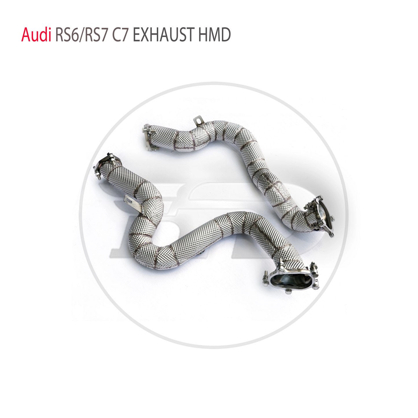 Exhaust System High Flow Performance Downpipe for Audi RS6 RS7 C7 2013-2020 Without Catalytic Converter Header