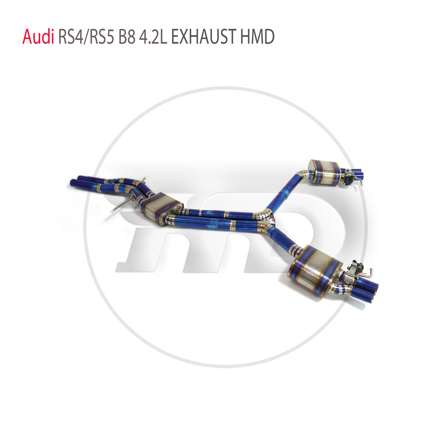 Titanium Alloy Exhaust System Performance Valve Catback For Audi RS4 RS5 B8 4.2L Car Muffler Racing Pipe