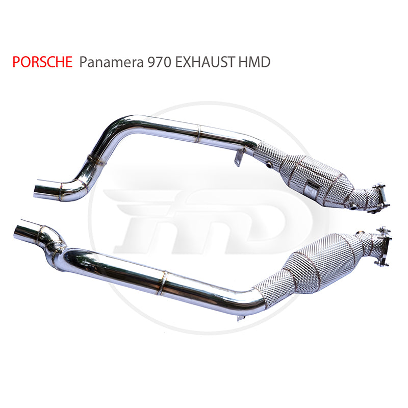 Car Accessories Exhaust System High Flow Performance Downpipe for Porsche Panamera 970 With Catalytic