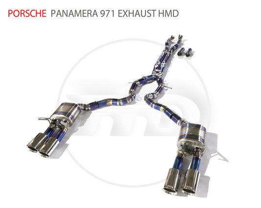 Titanium Alloy Catback Exhaust System for 2017-UP Porsche Panamera 971 Car Accessories Electronic Valve Muffler