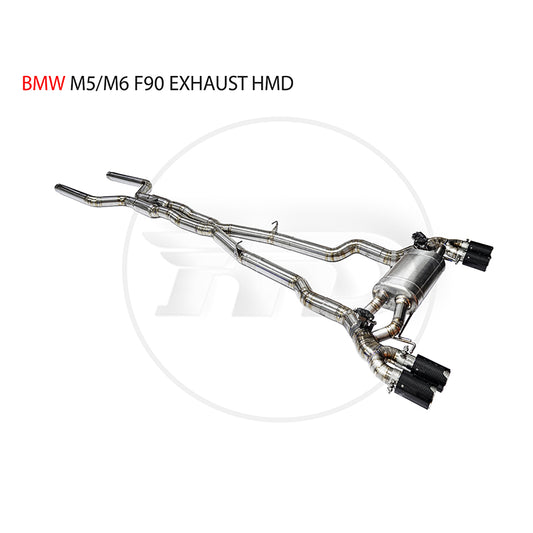 Titanium Alloy Exhaust Systems Downpipe Is Suitable For BMW M5 M6 Custom Electronic Valve Car Accessories Auto Modification